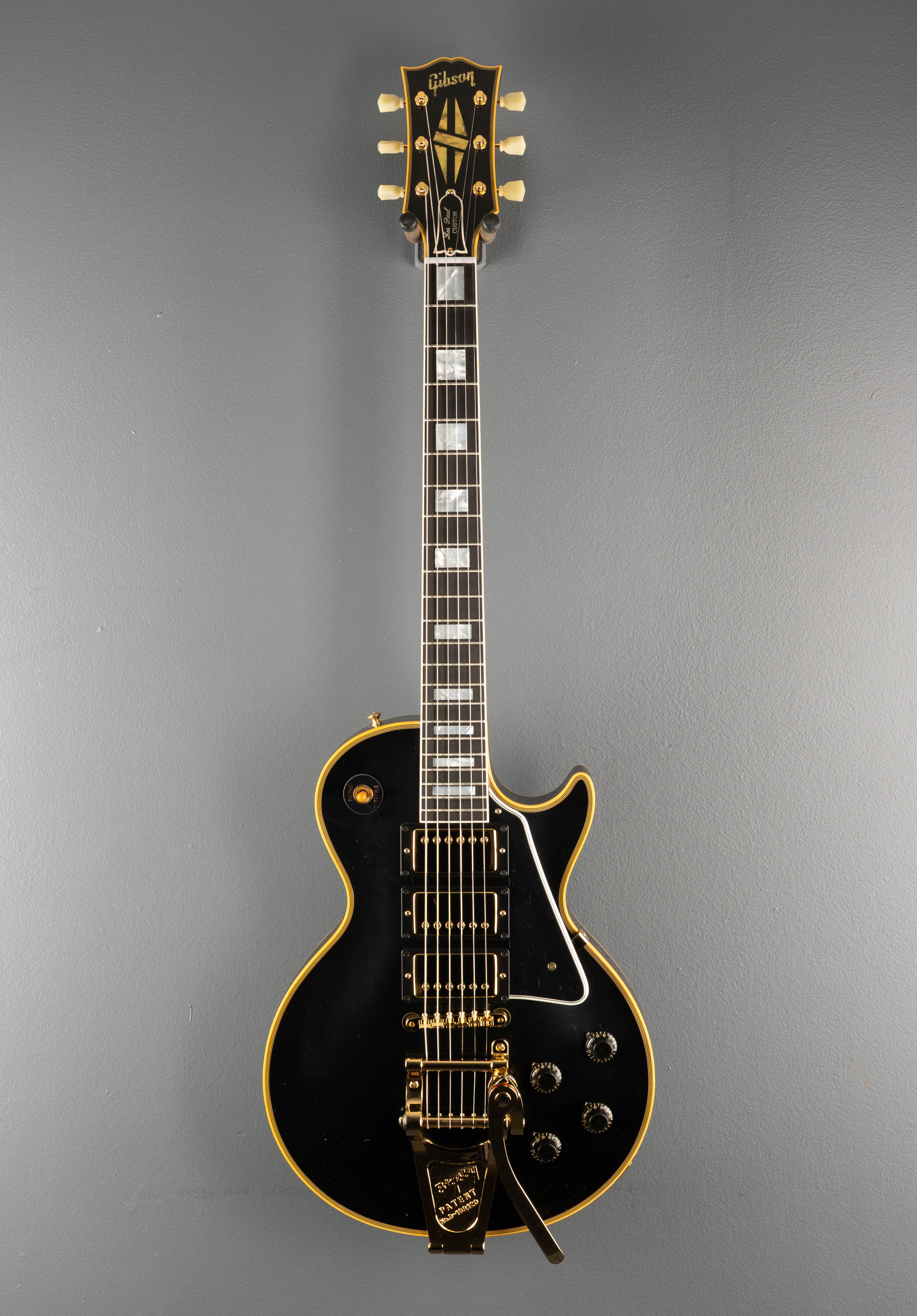 1957 Les Paul Custom Reissue - VOS Ebony 3 Pickup w/Bigsby - Image 3