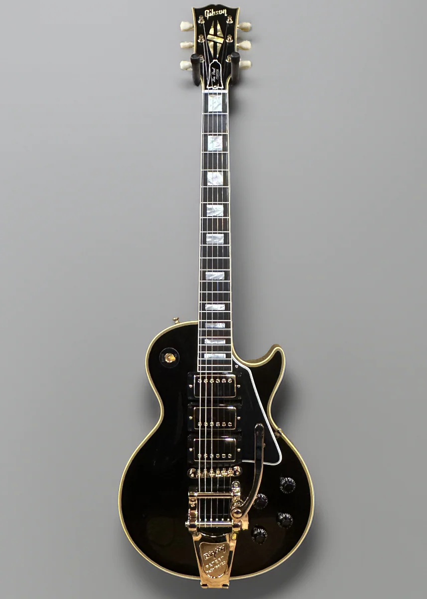 1957 Les Paul Custom Reissue - VOS Ebony 3 Pickup w/Bigsby - Image 3