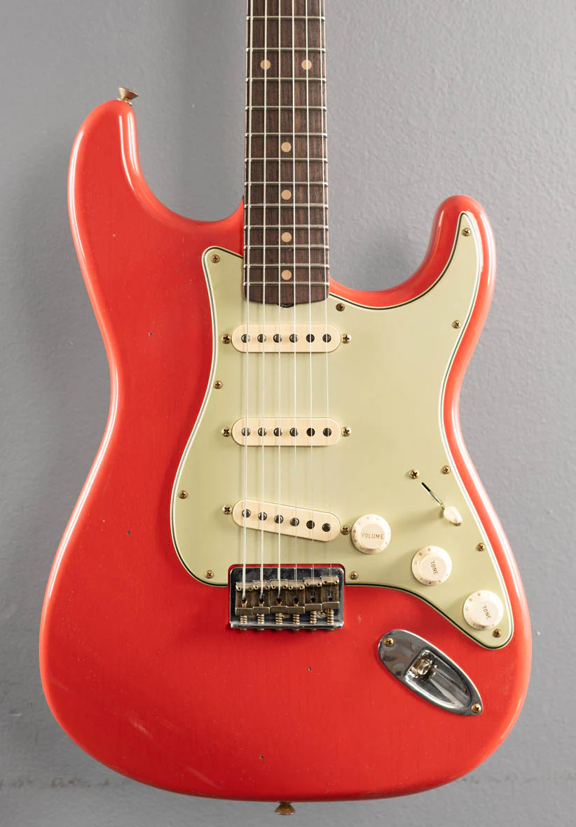 1960 Journeyman Relic Hardtail Stratocaster - Fiesta Red - Image 2