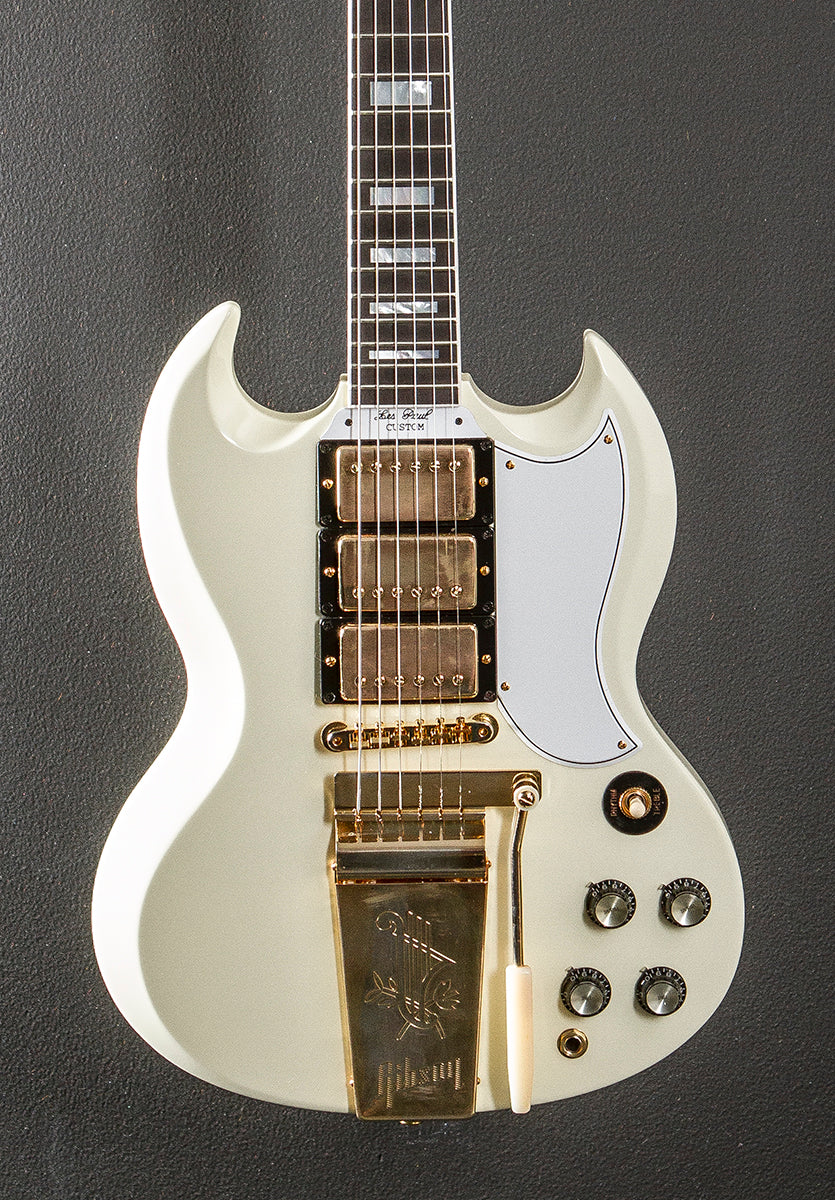 1963 Les Paul SG Custom Reissue w/Maestro Vibrola - Classic White - Image 2