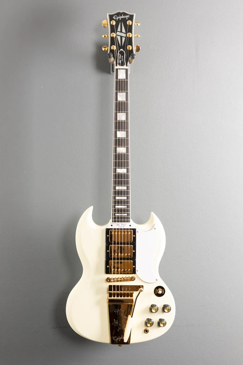 1963 Les Paul SG Custom w/Maestro Vibrola - Classic White - Image 3
