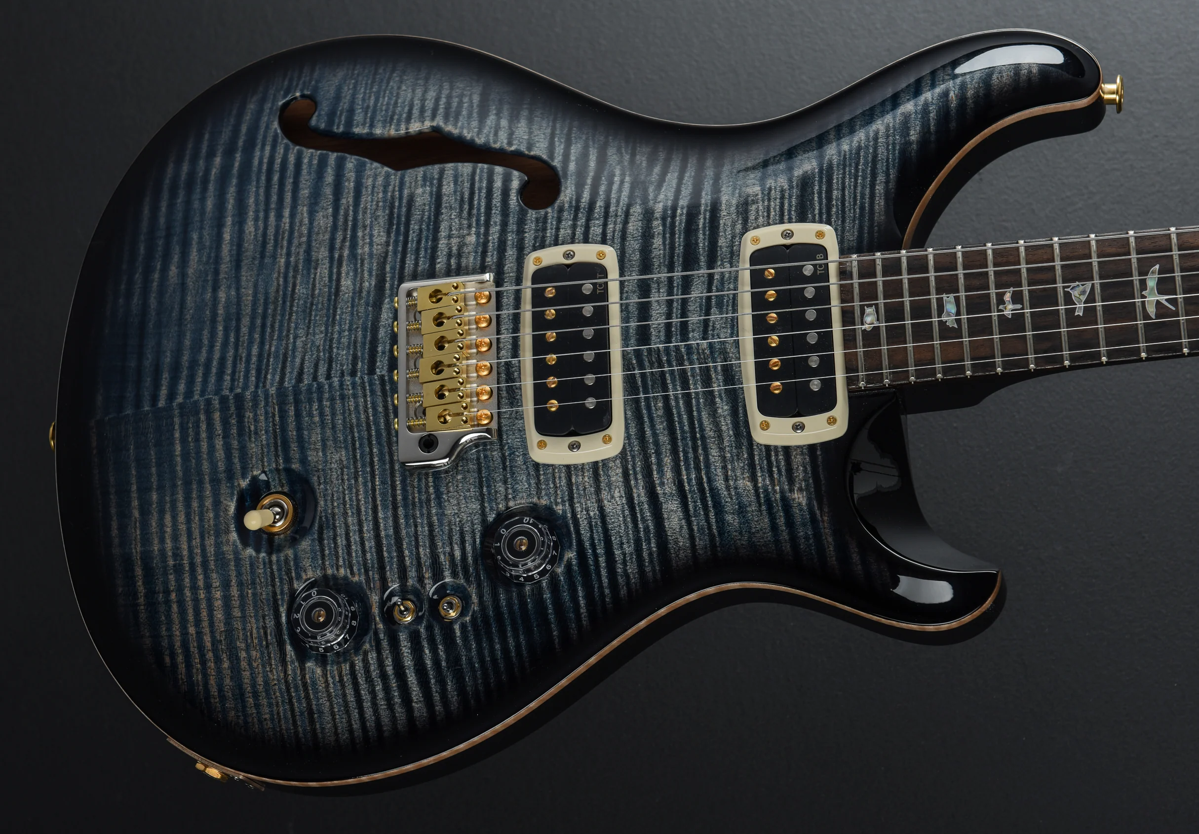 40th Anniversary Custom 24-08 Semi-Hollow Limited Edition - Faded Whale Blue Smokeburst