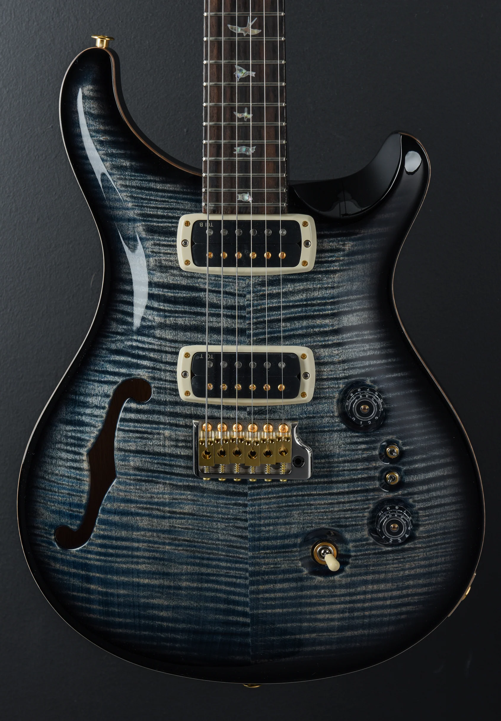 40th Anniversary Custom 24-08 Semi-Hollow Limited Edition - Faded Whale Blue Smokeburst - Image 2