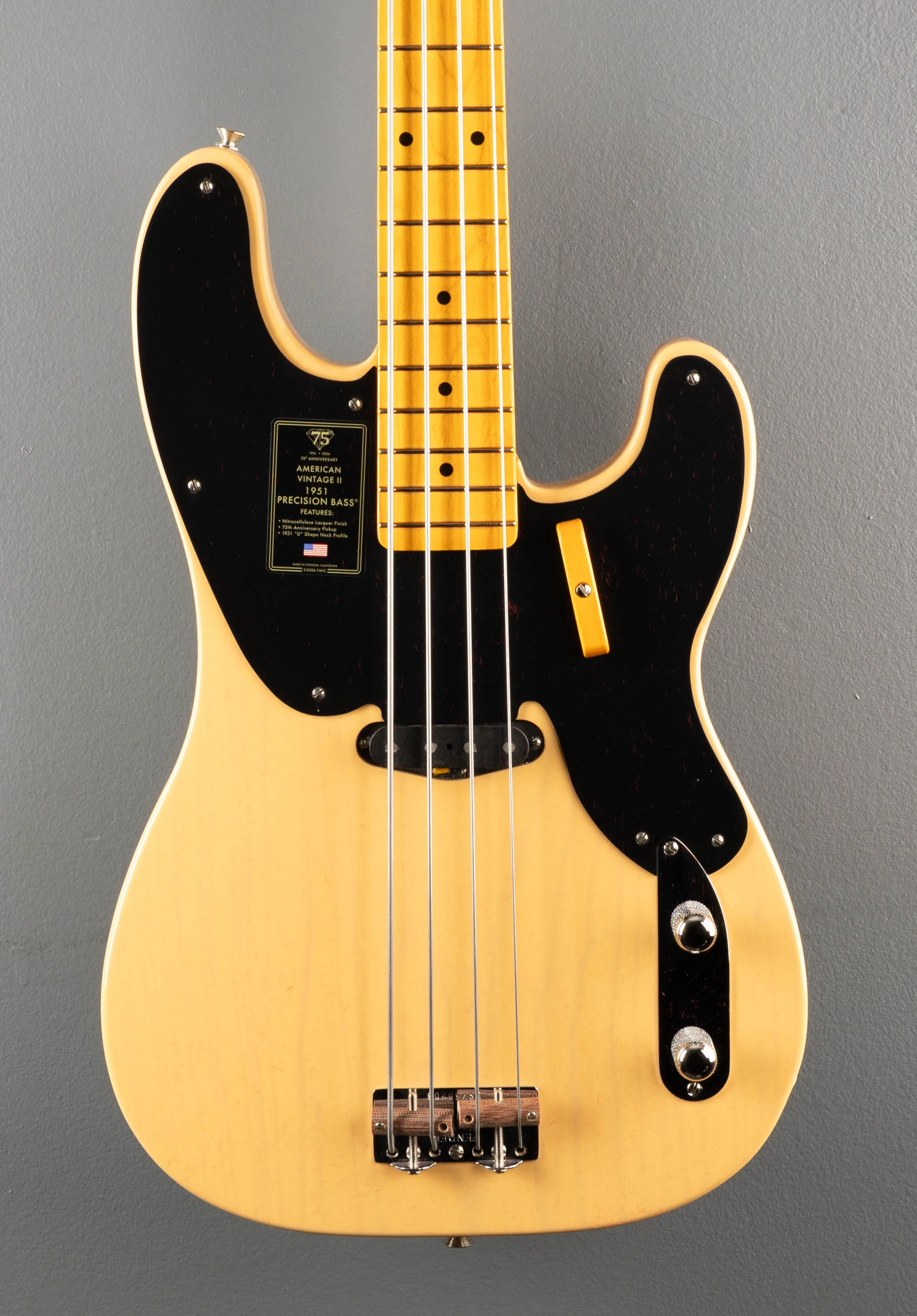 75th Anniversary American Vintage II 1951 Precision Bass - Butterscotch Blonde - Image 2