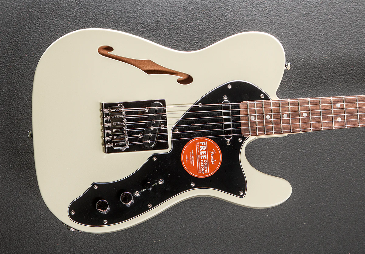 Affinity Series Telecaster Thinline - Olympic White w/Indian Laurel