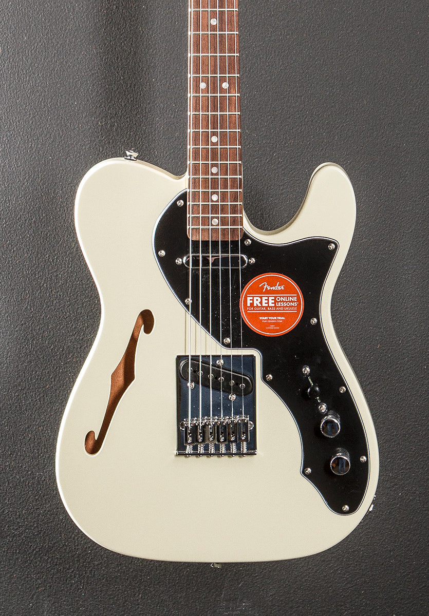 Affinity Series Telecaster Thinline - Olympic White w/Indian Laurel - Image 2
