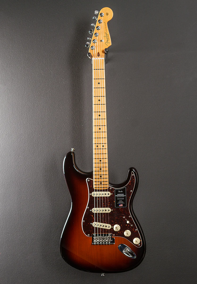 American Professional II Stratocaster – 3 Color Sunburst w/Maple - Image 3