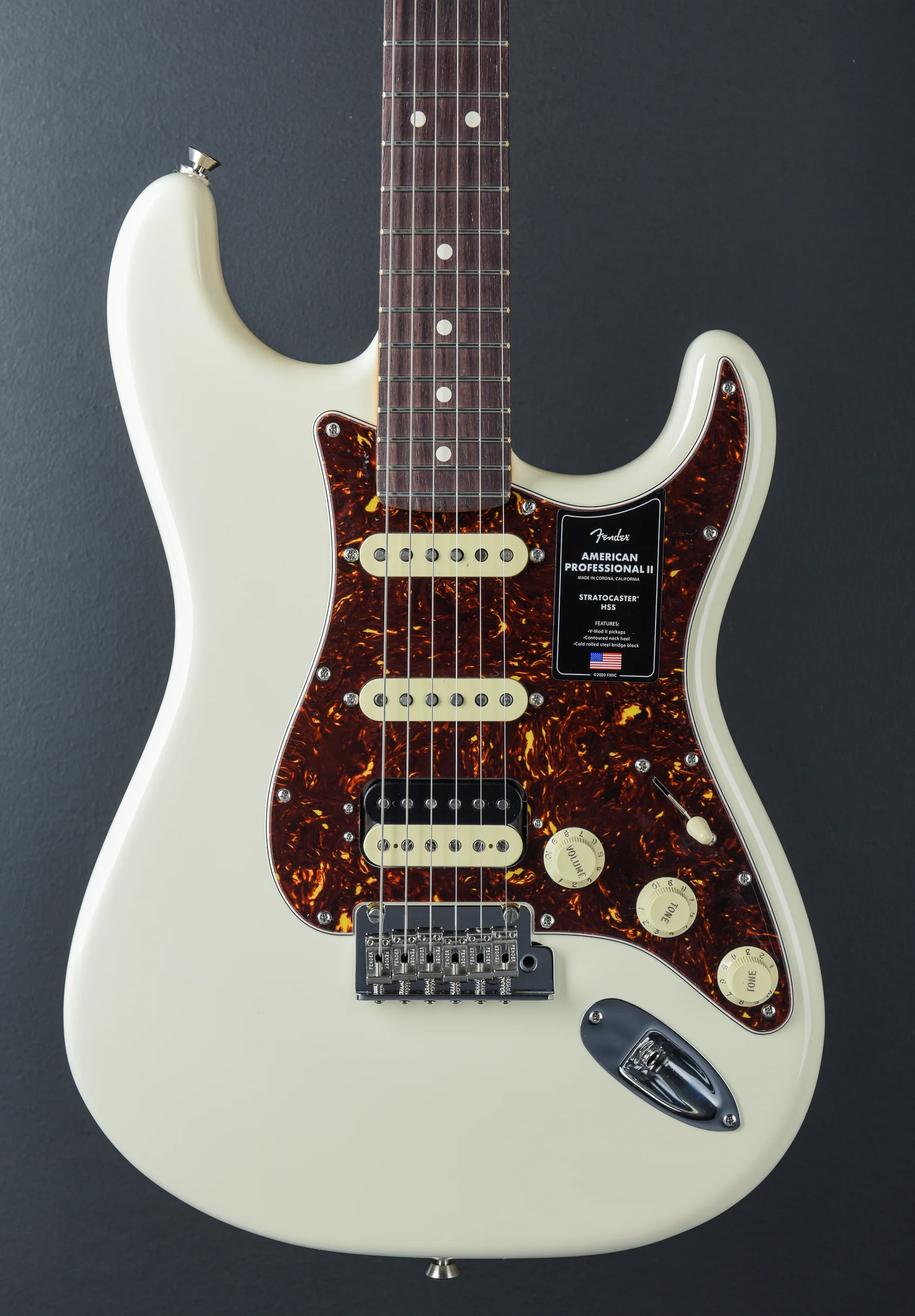 American Professional II Stratocaster HSS - Olympic White w/Rosewood - Image 2