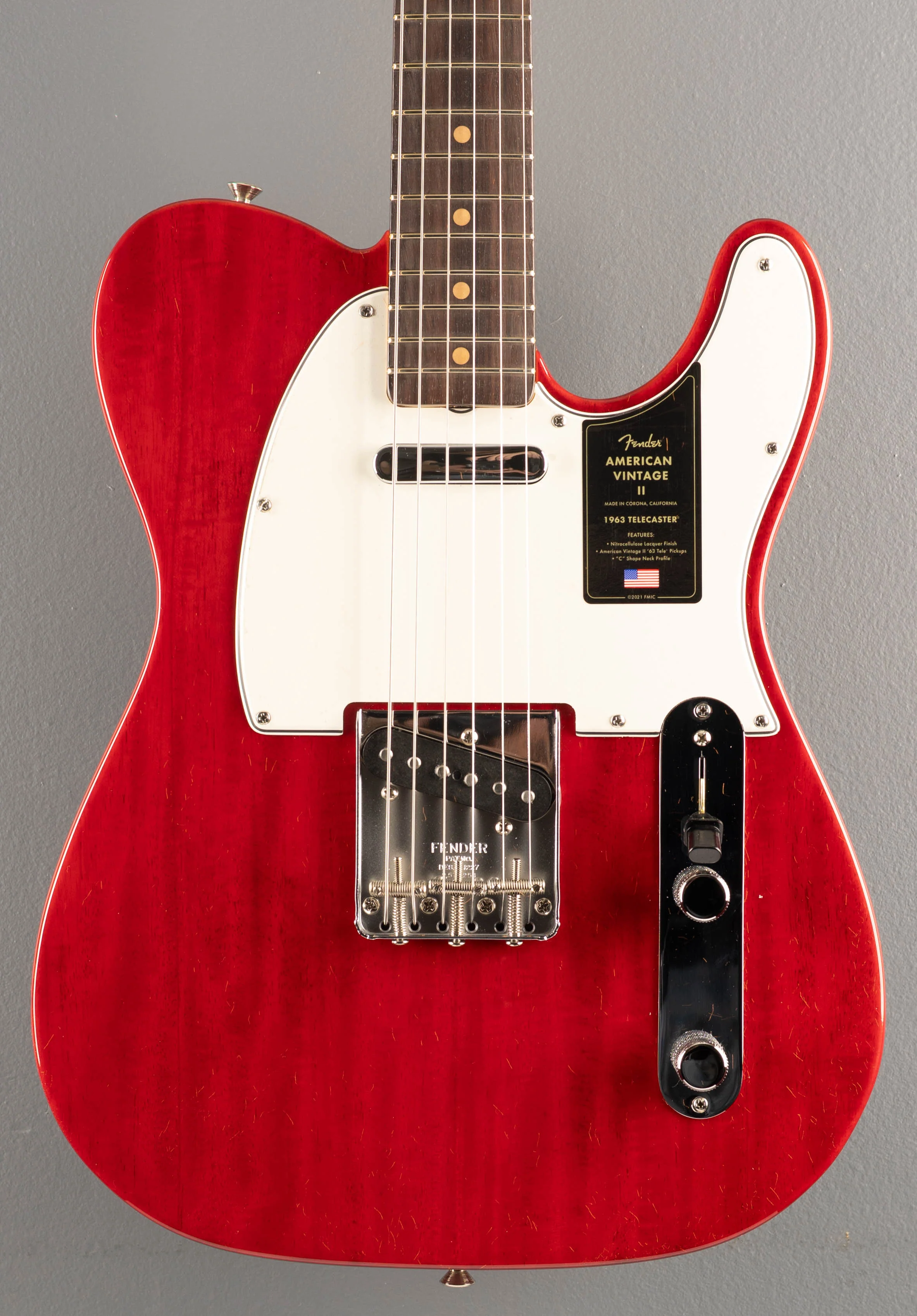 American Vintage II 1963 Telecaster - Crimson Red Transparent - Image 2