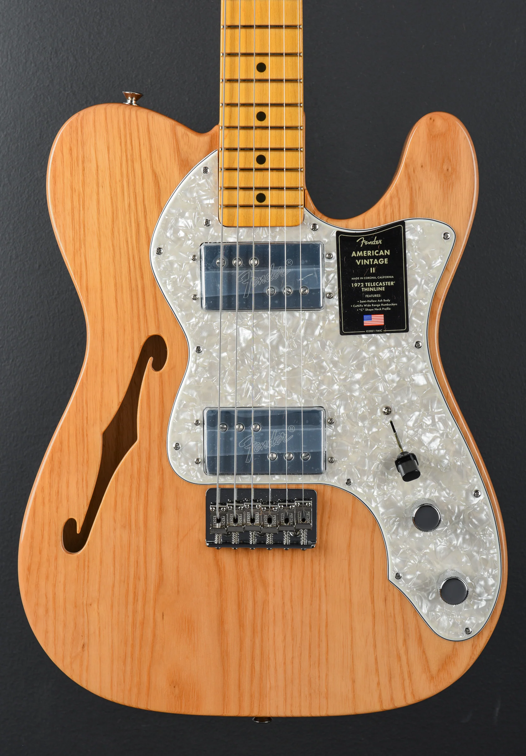 American Vintage II 1972 Telecaster Thinline - Aged Natural - Image 2