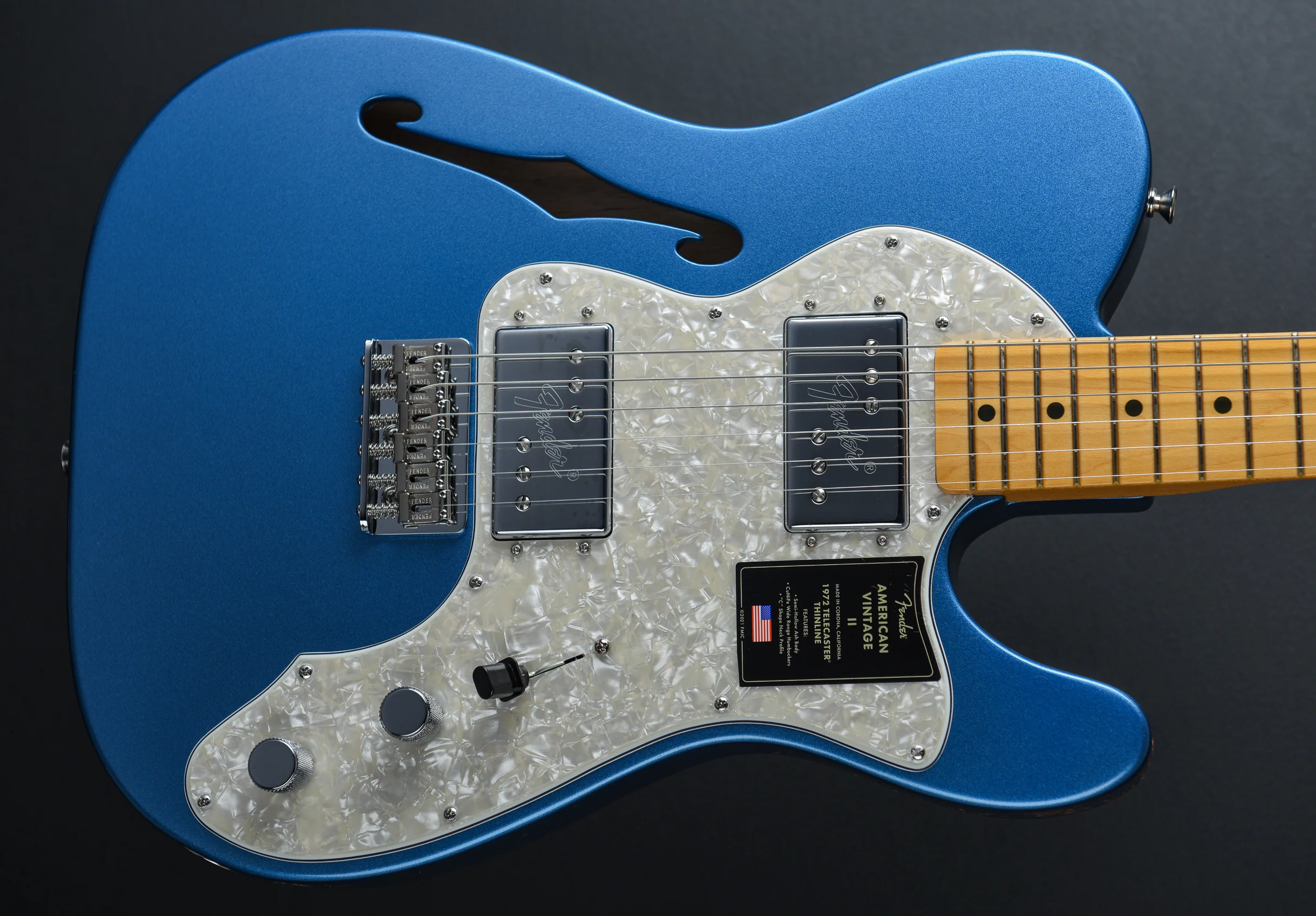American Vintage II 1972 Telecaster Thinline - Lake Placid Blue