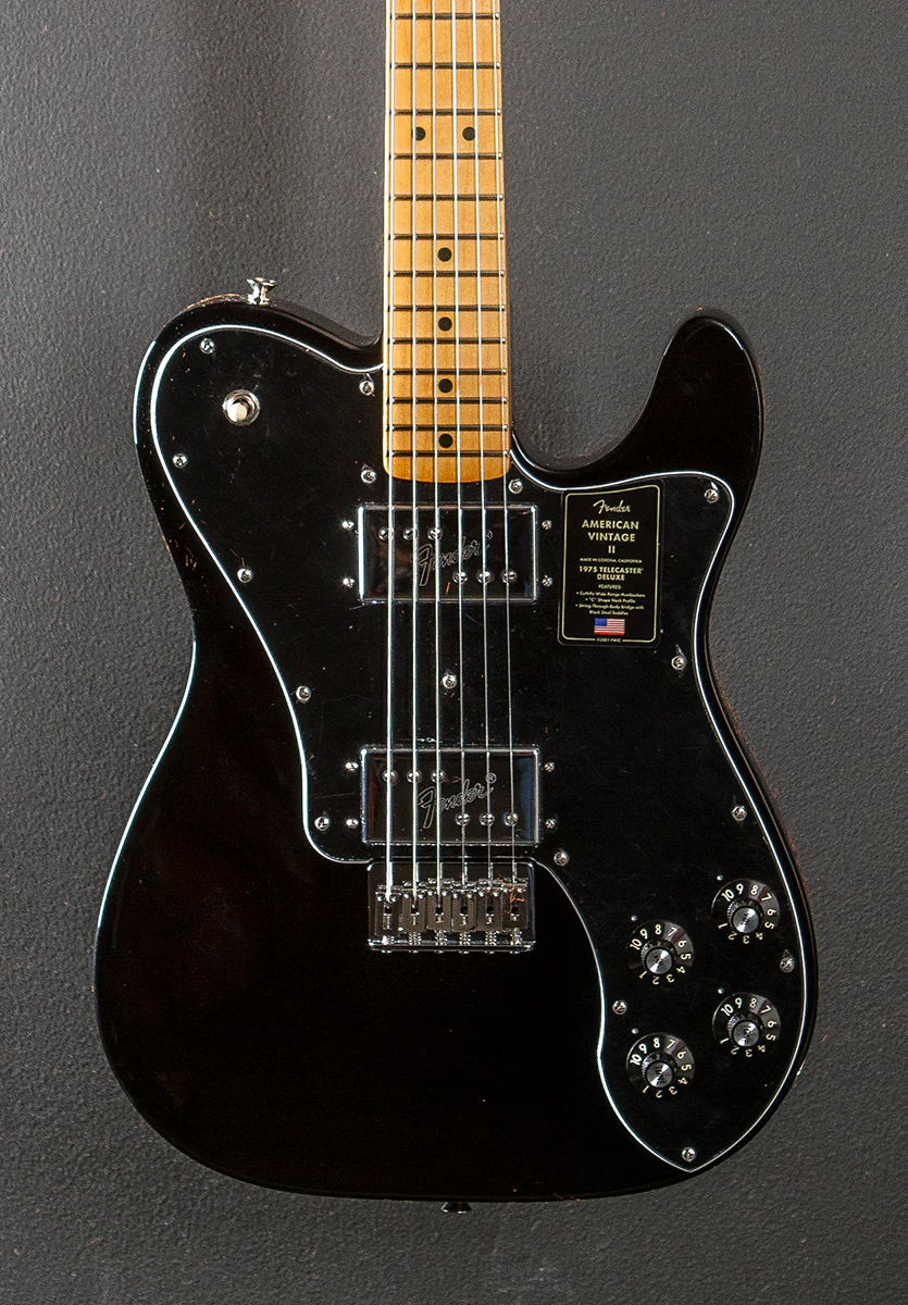 American Vintage II 1975 Telecaster Deluxe - Black - Image 2