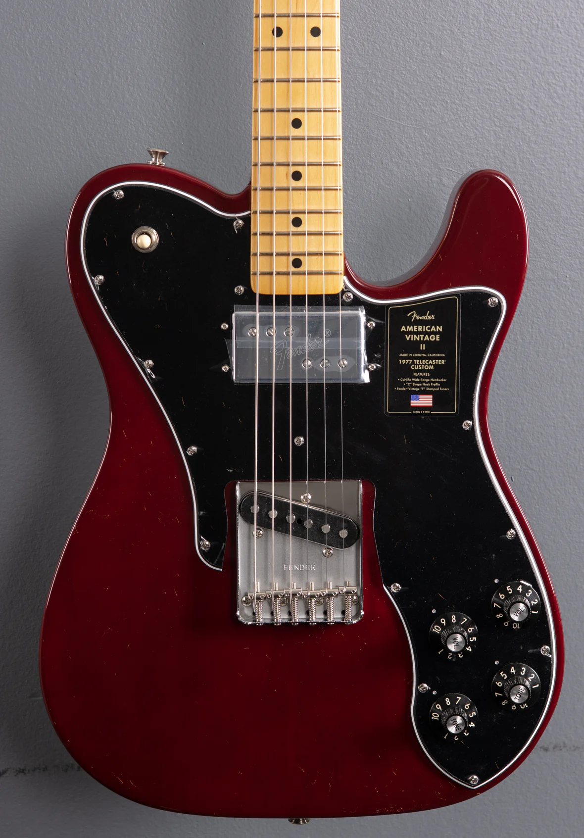 American Vintage II 1977 Telecaster Custom - Wine w/Maple - Image 2
