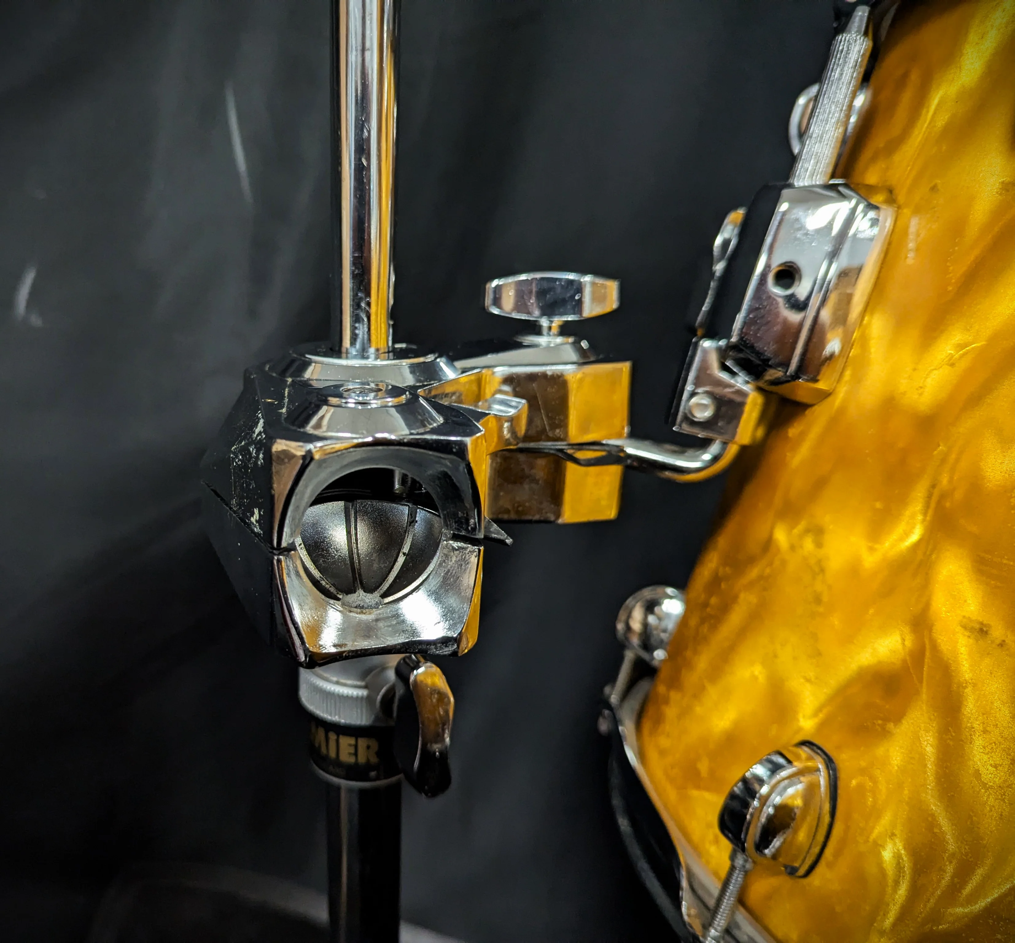 APK Yellow Satin Flame 4-Piece Shell Pack with Cymbal/Tom Stand - Image 11