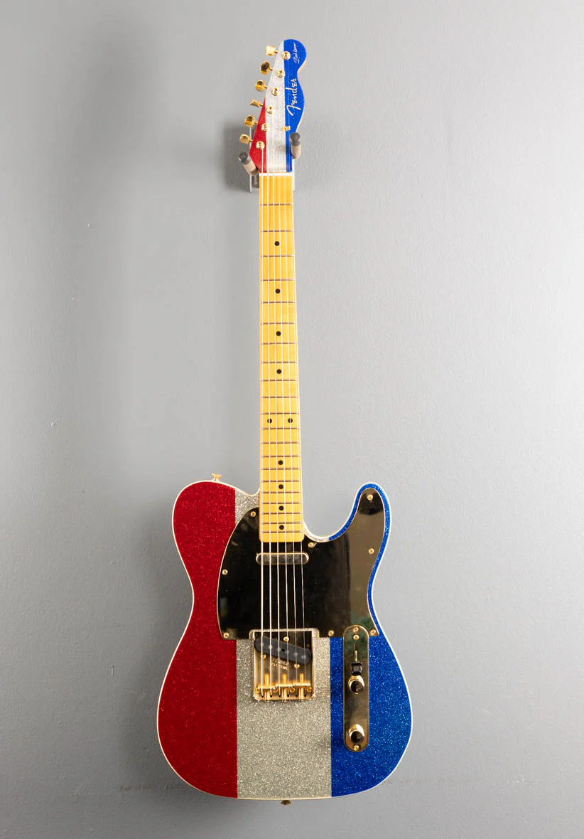 Buck Owens Telecaster - Red, Silver and Blue Sparkle - Image 2