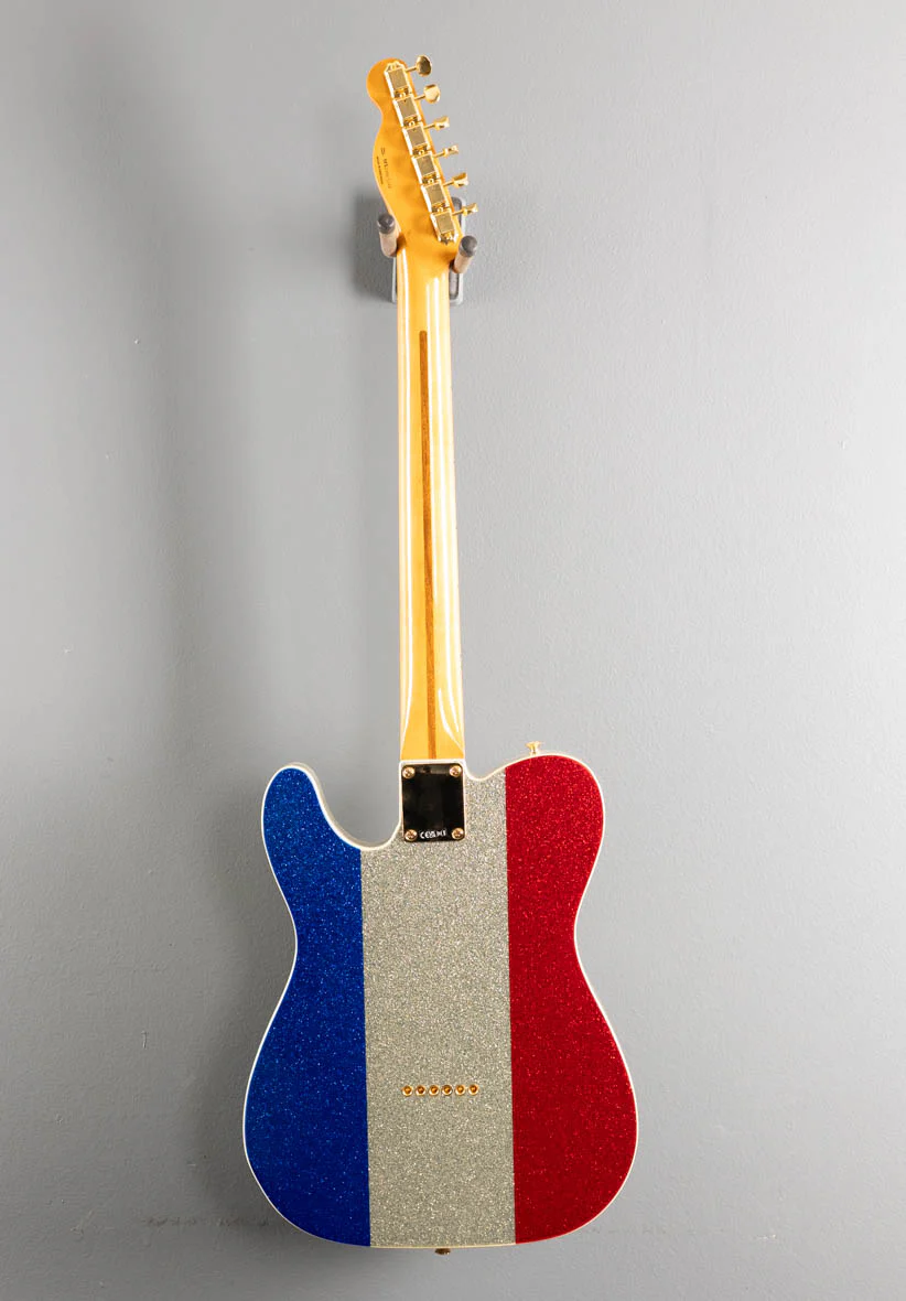 Buck Owens Telecaster - Red, Silver and Blue Sparkle - Image 4
