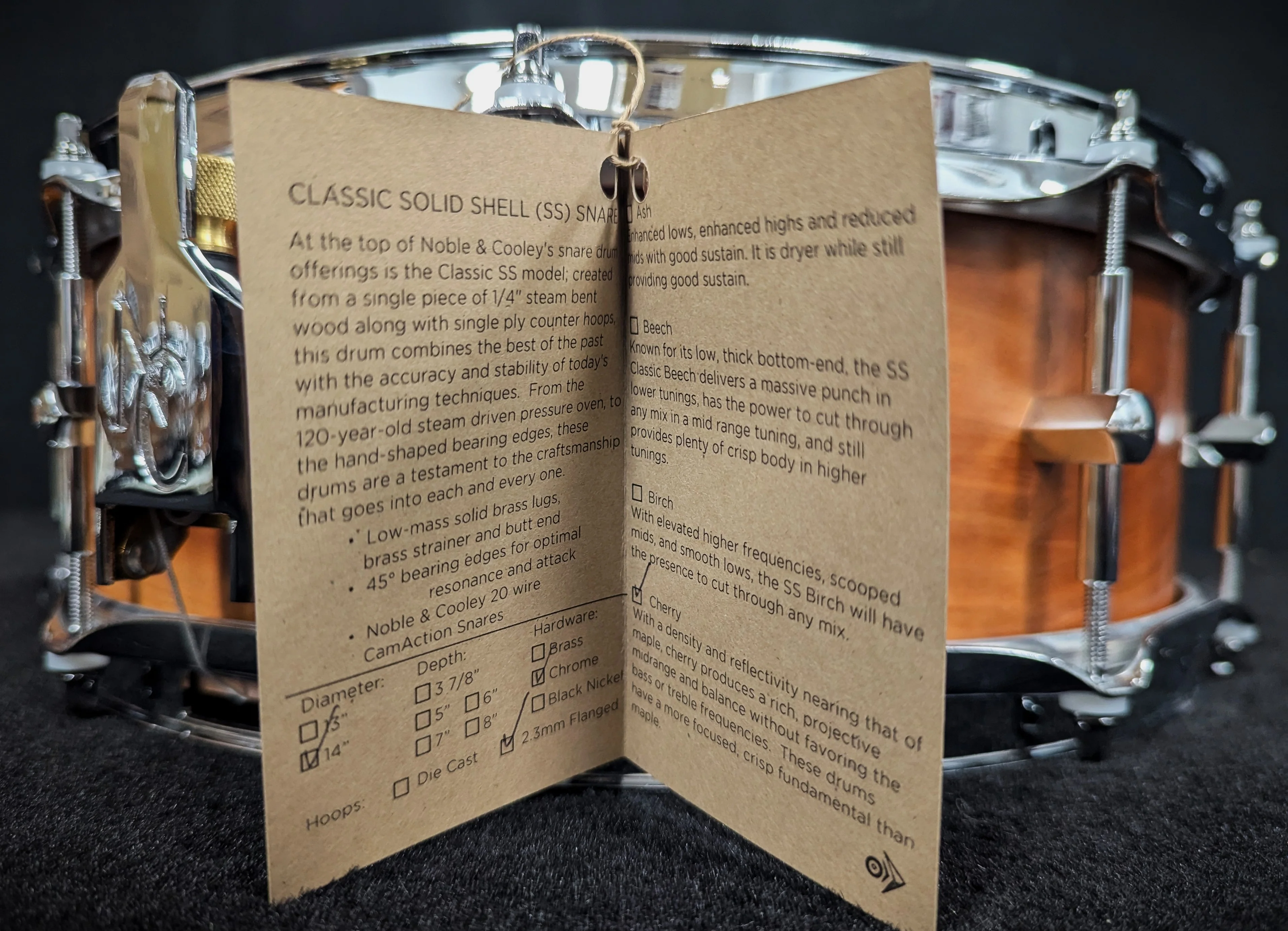 Cherry Classic Solid Shell Snare - Image 9