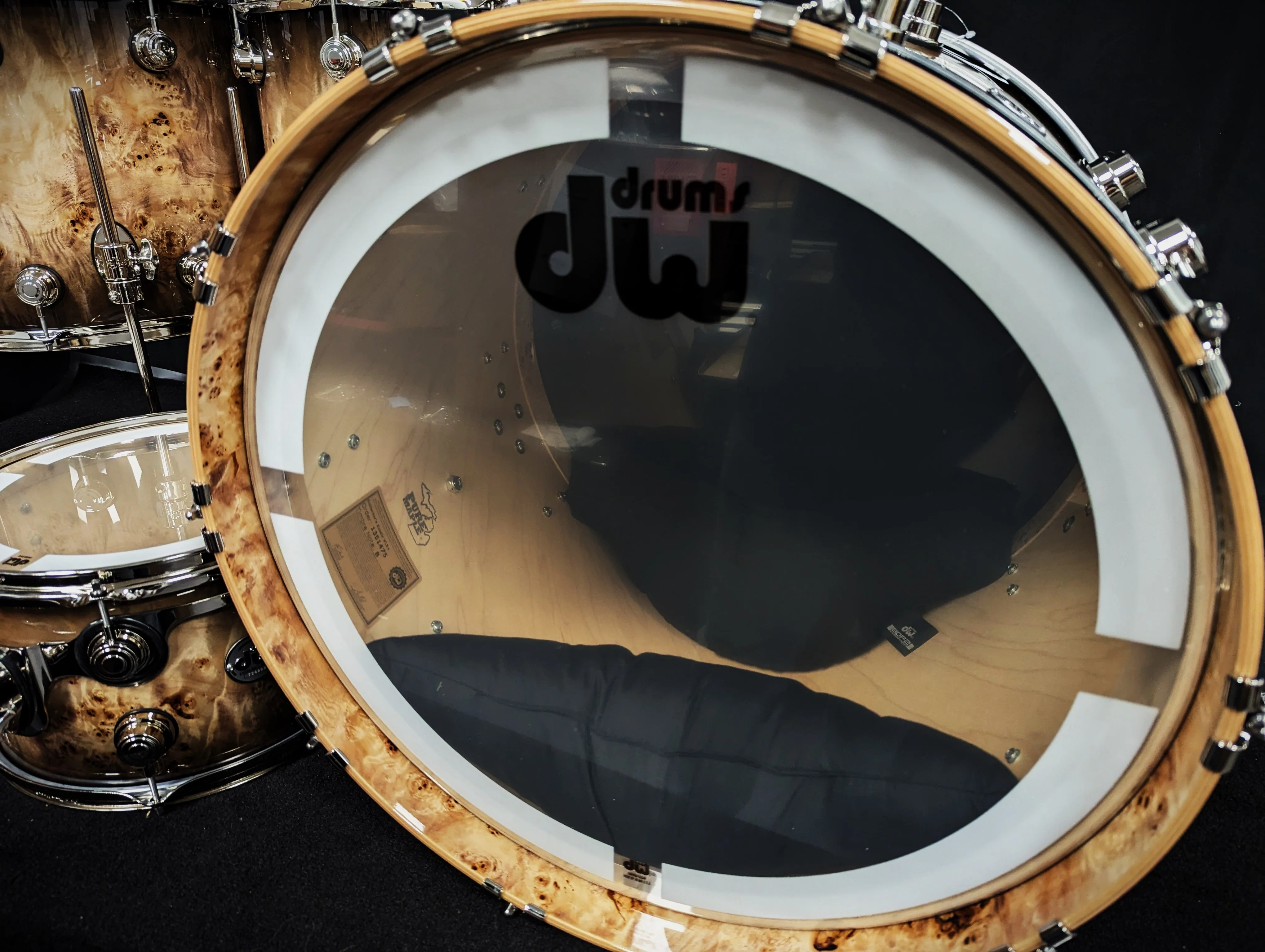 Collectors Series Candy Black Burst over Mappa Burl 5 Piece Shell Pack - Image 13