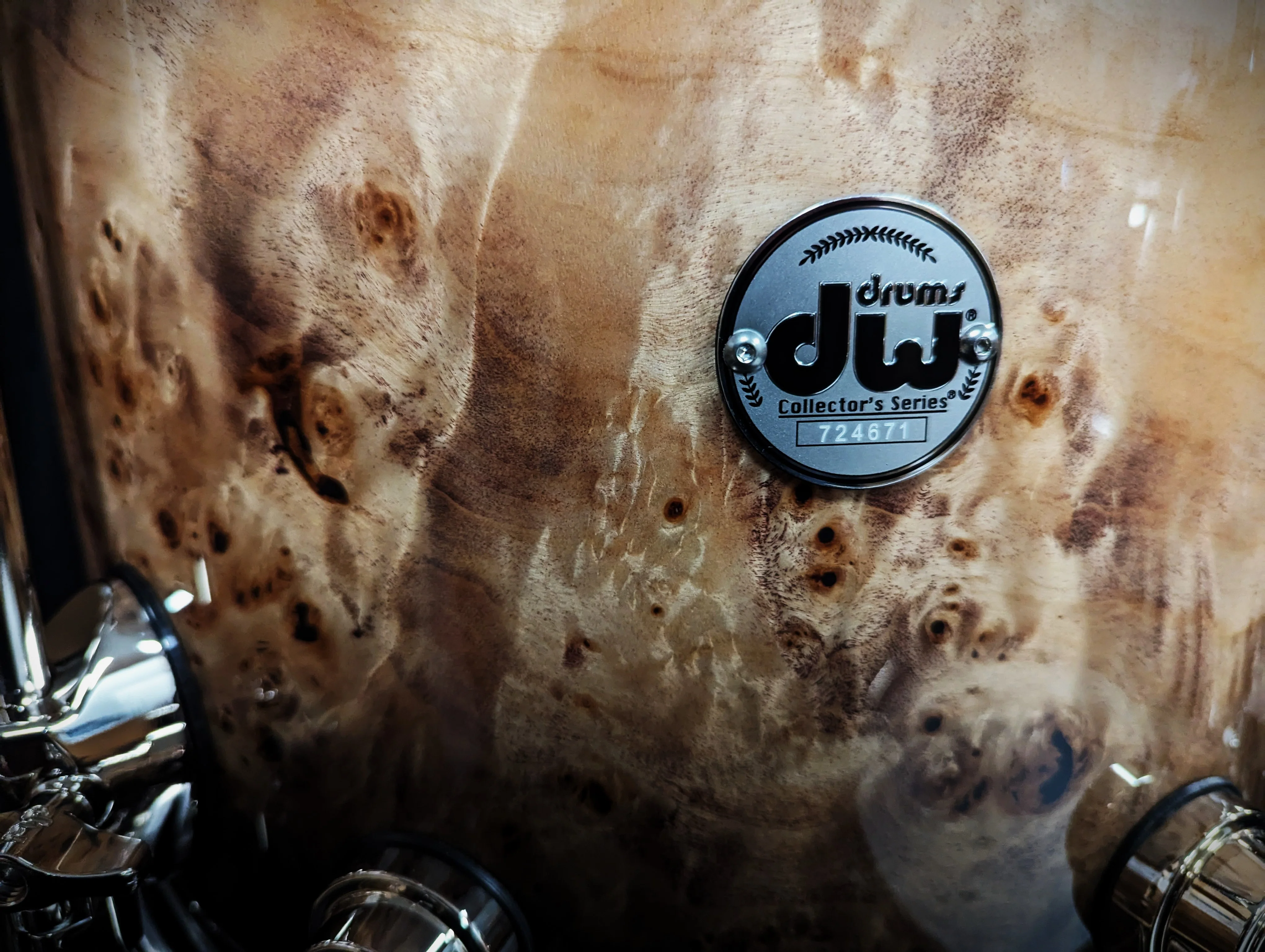 Collectors Series Candy Black Burst over Mappa Burl 5 Piece Shell Pack - Image 3