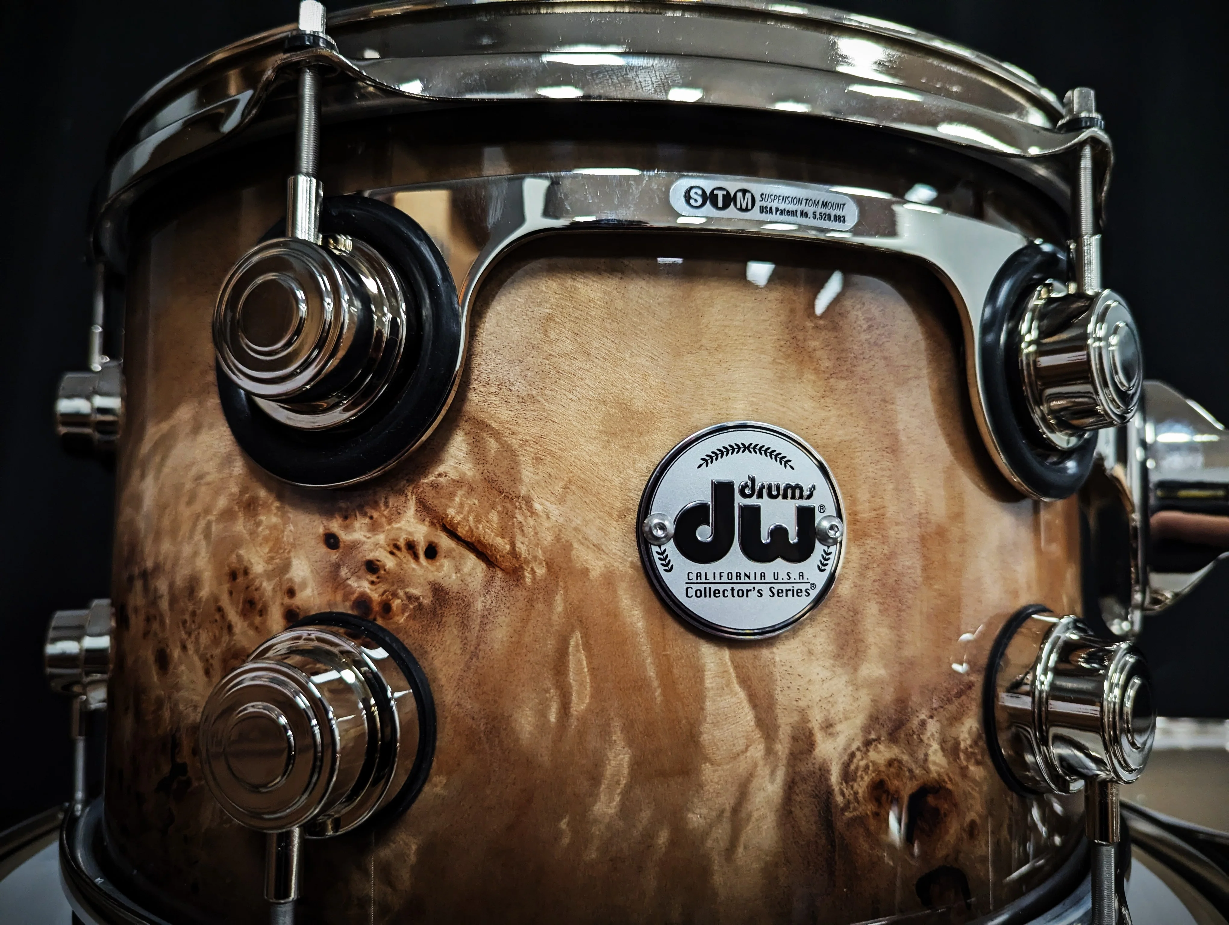 Collectors Series Candy Black Burst over Mappa Burl 5 Piece Shell Pack - Image 4
