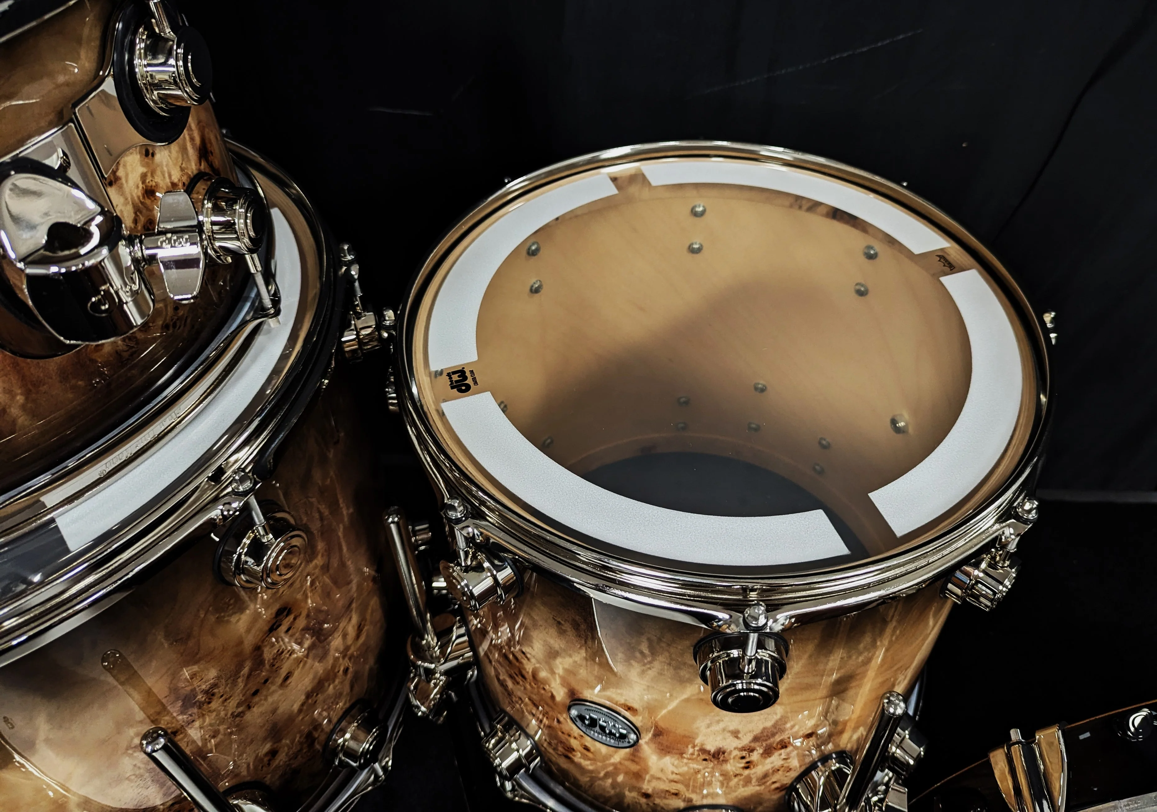 Collectors Series Candy Black Burst over Mappa Burl 5 Piece Shell Pack - Image 5