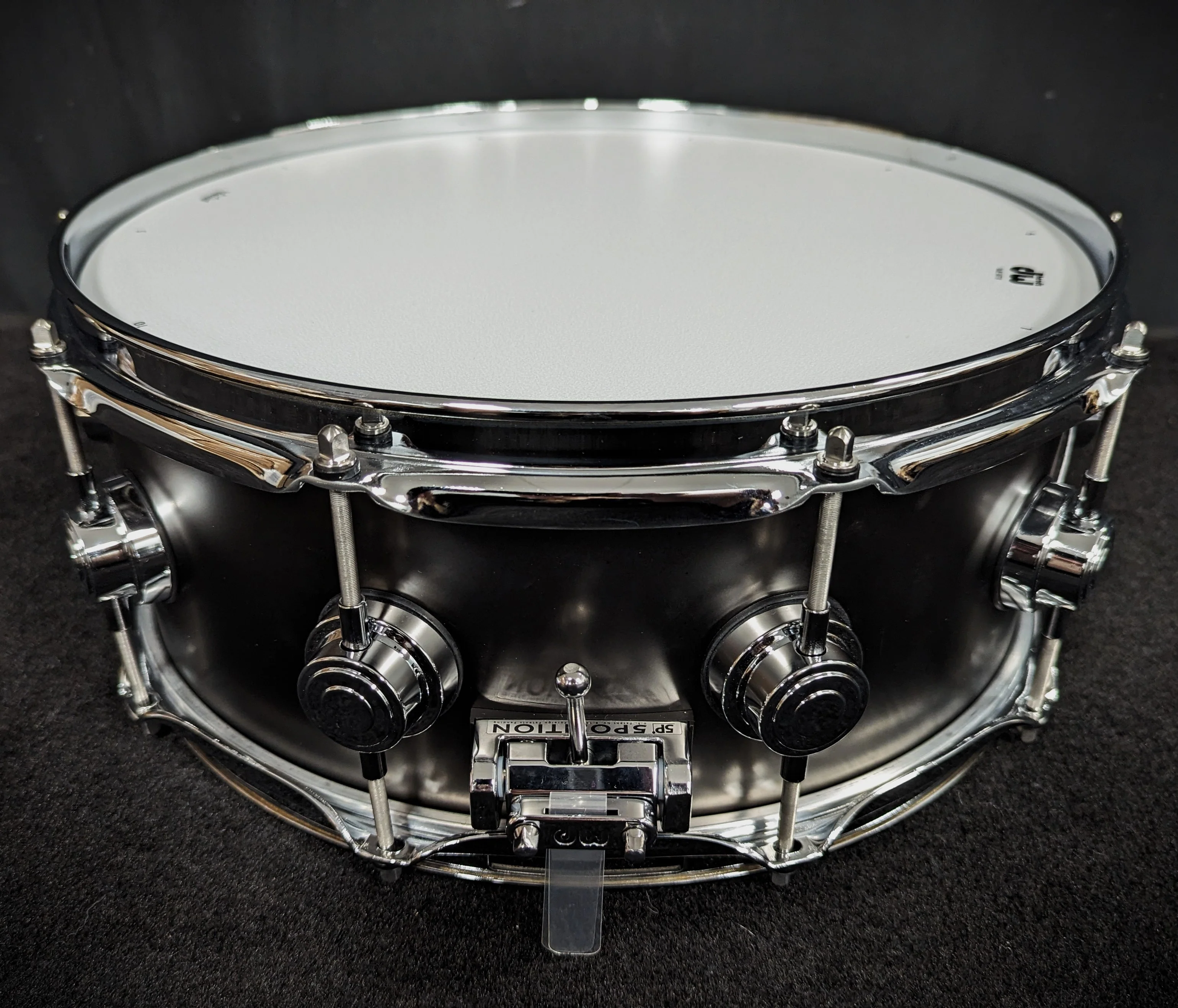 Collector's Series Satin Black over Brass Snare - Image 3