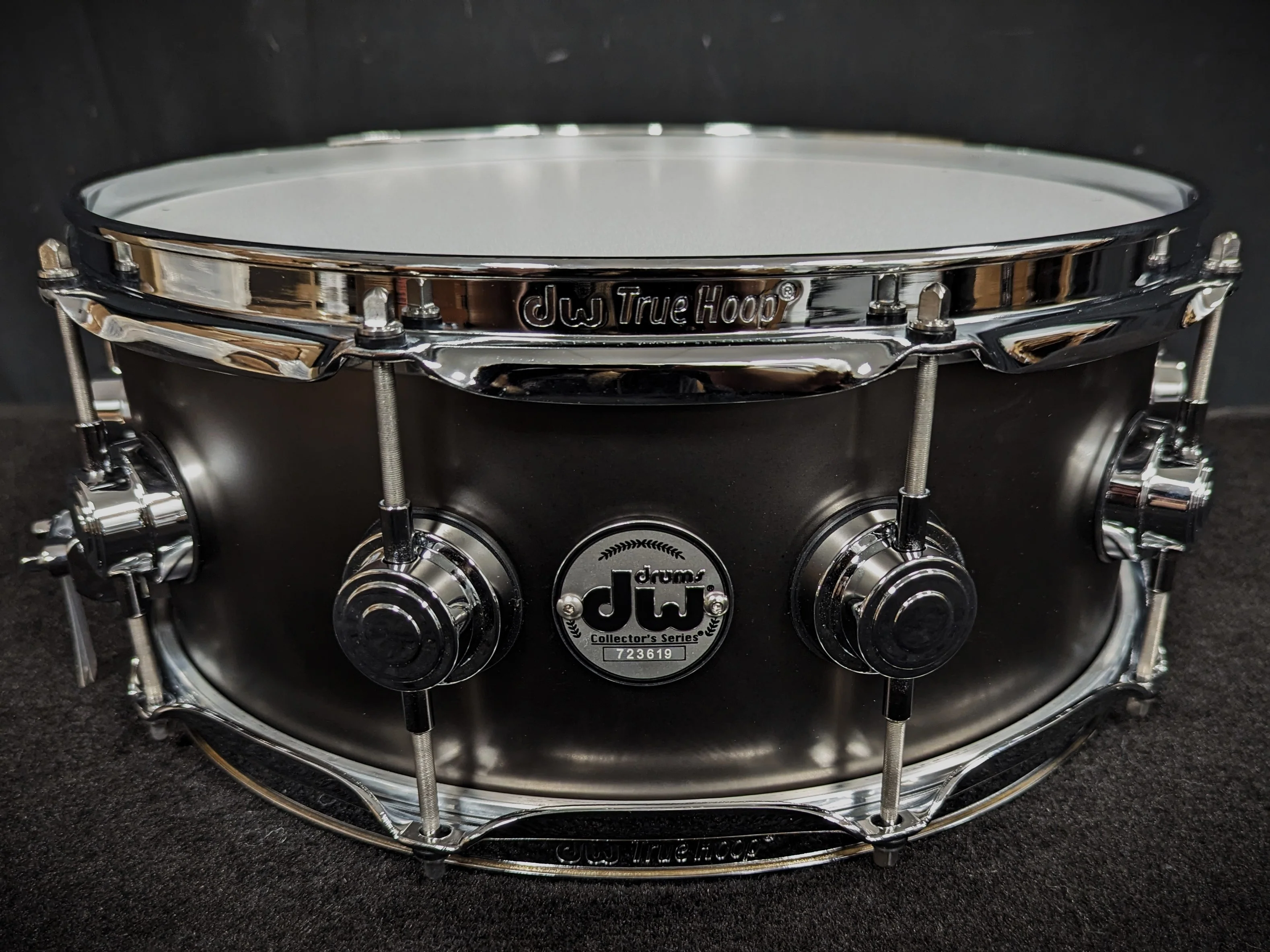 Collector's Series Satin Black over Brass Snare - Image 4