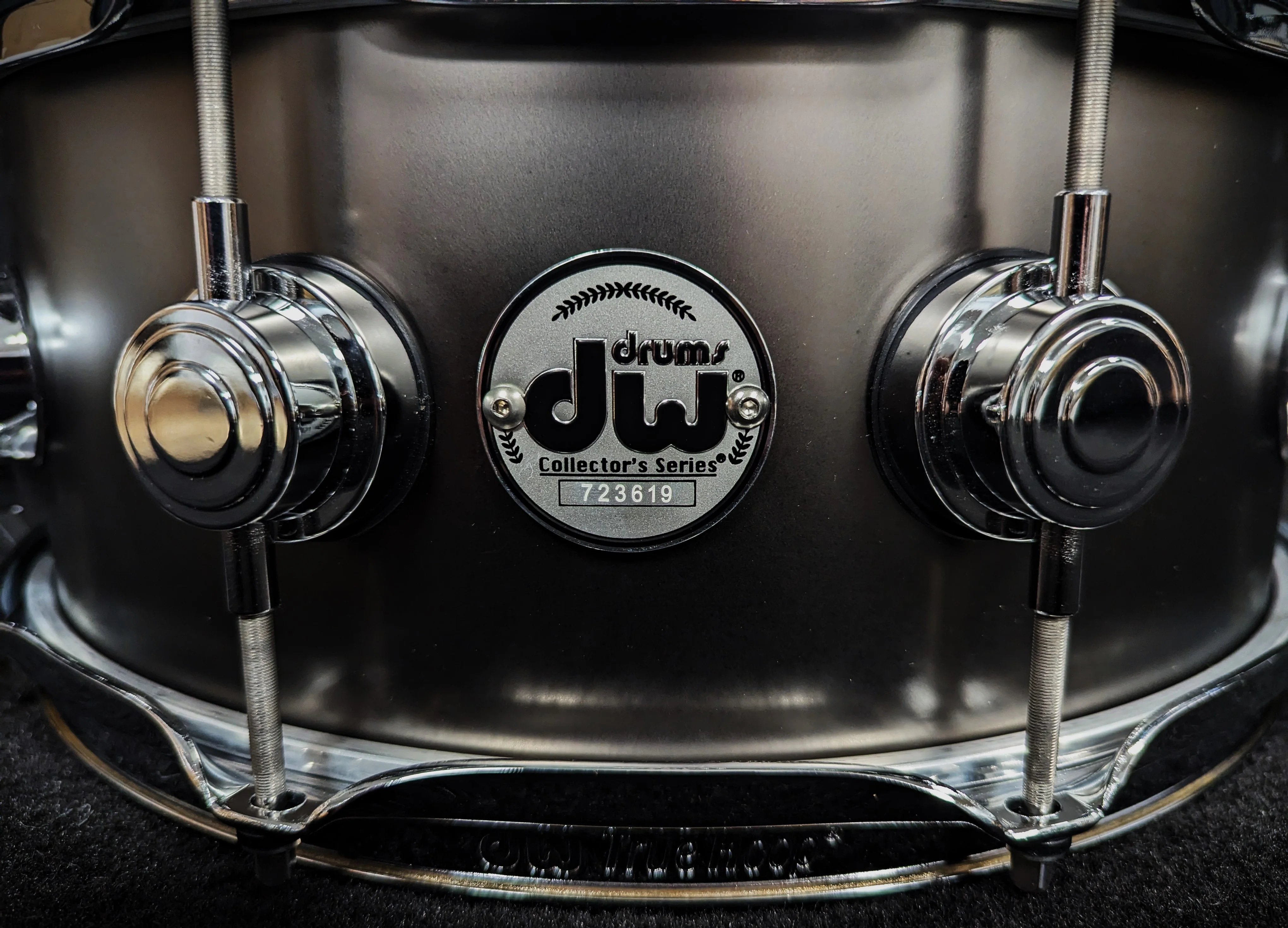 Collector's Series Satin Black over Brass Snare - Image 5