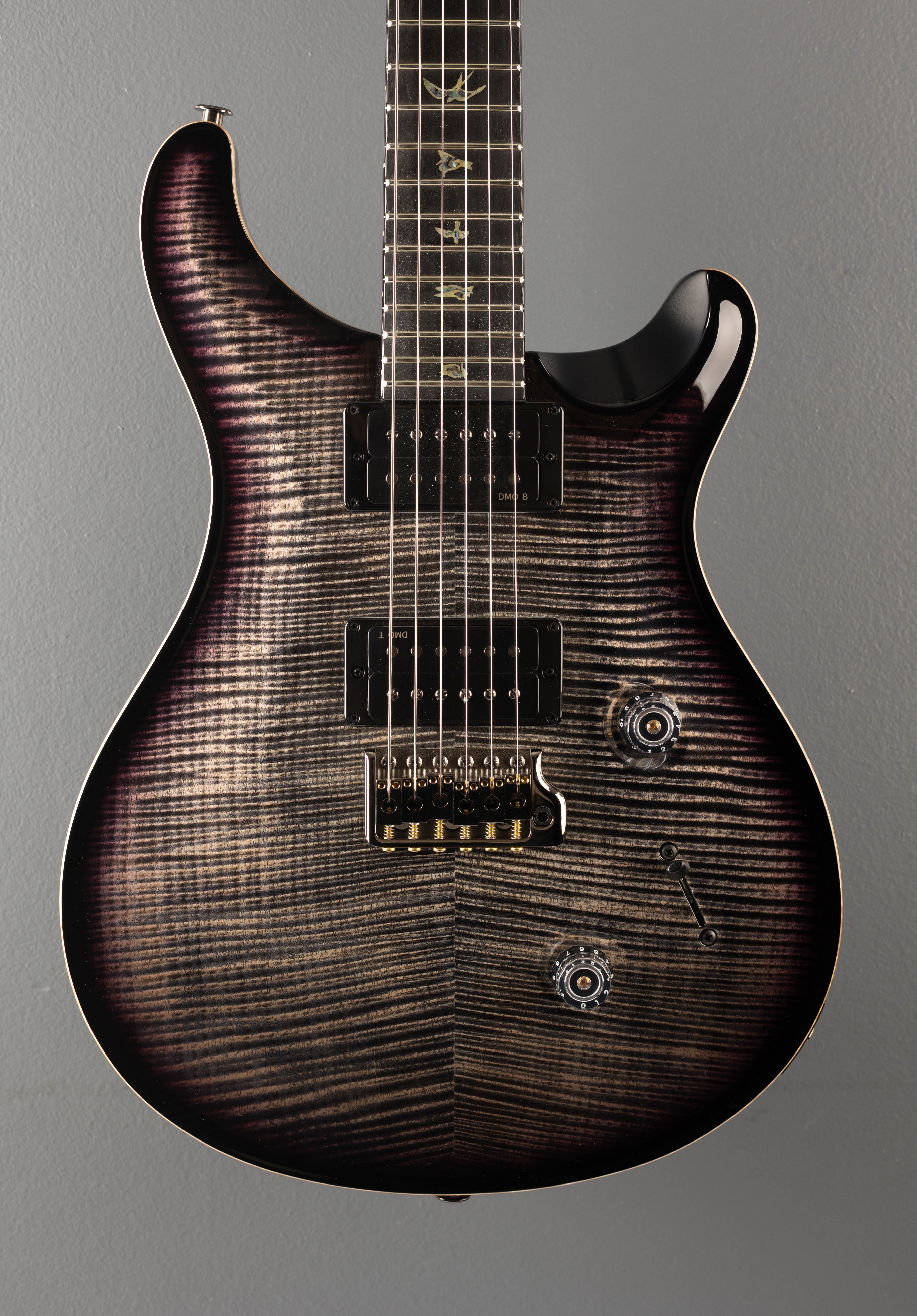 Custom 24 10 Top w/ Korina - Charcoal Purple Smokeburst - Image 2