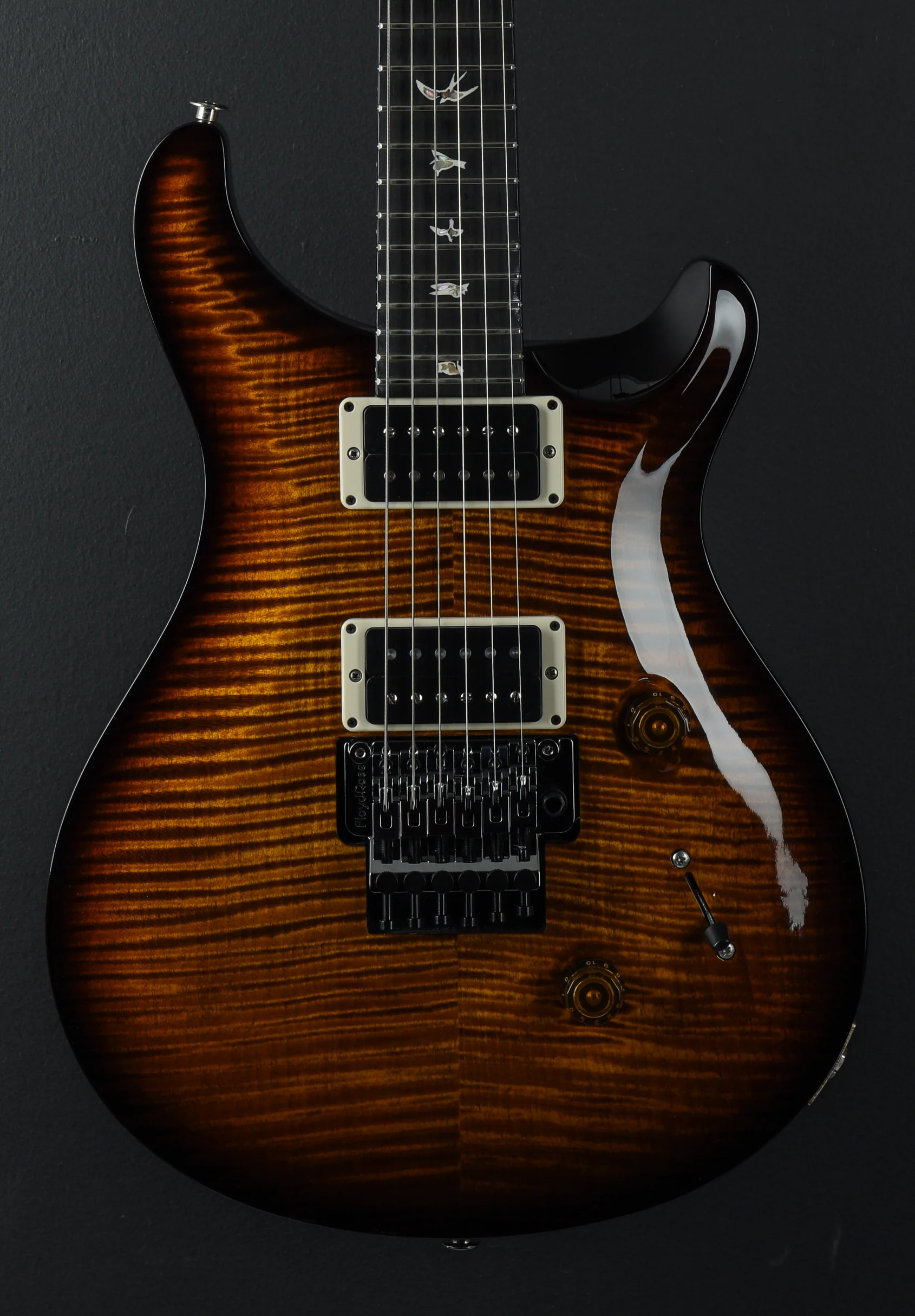 Custom 24 "Floyd" 10 Top - Black Gold Wraparound Burst - Image 2