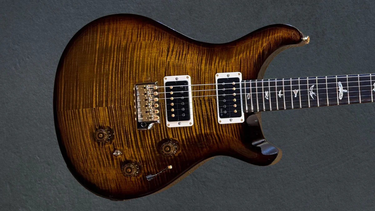 Custom 24 Piezo 10 Top - Black Gold Wraparound Burst