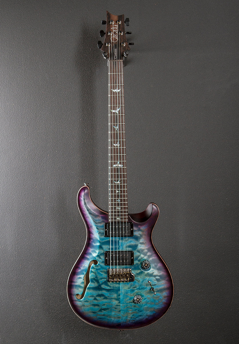 Custom 24 Semi-Hollow Wood Library Limited - Aquableux Purple Burst w/Korina - Image 3