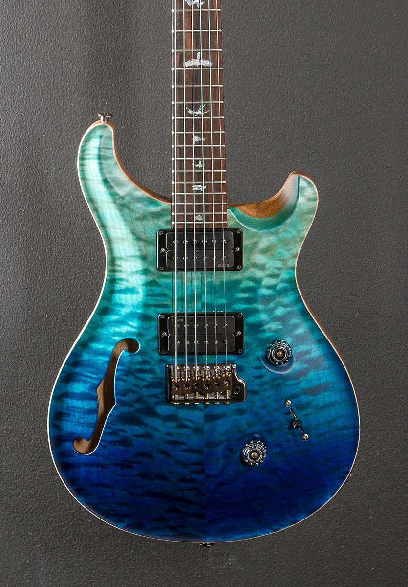 Custom 24 Semi-Hollow Wood Library Limited - Blue Fade w/Korina - Image 2