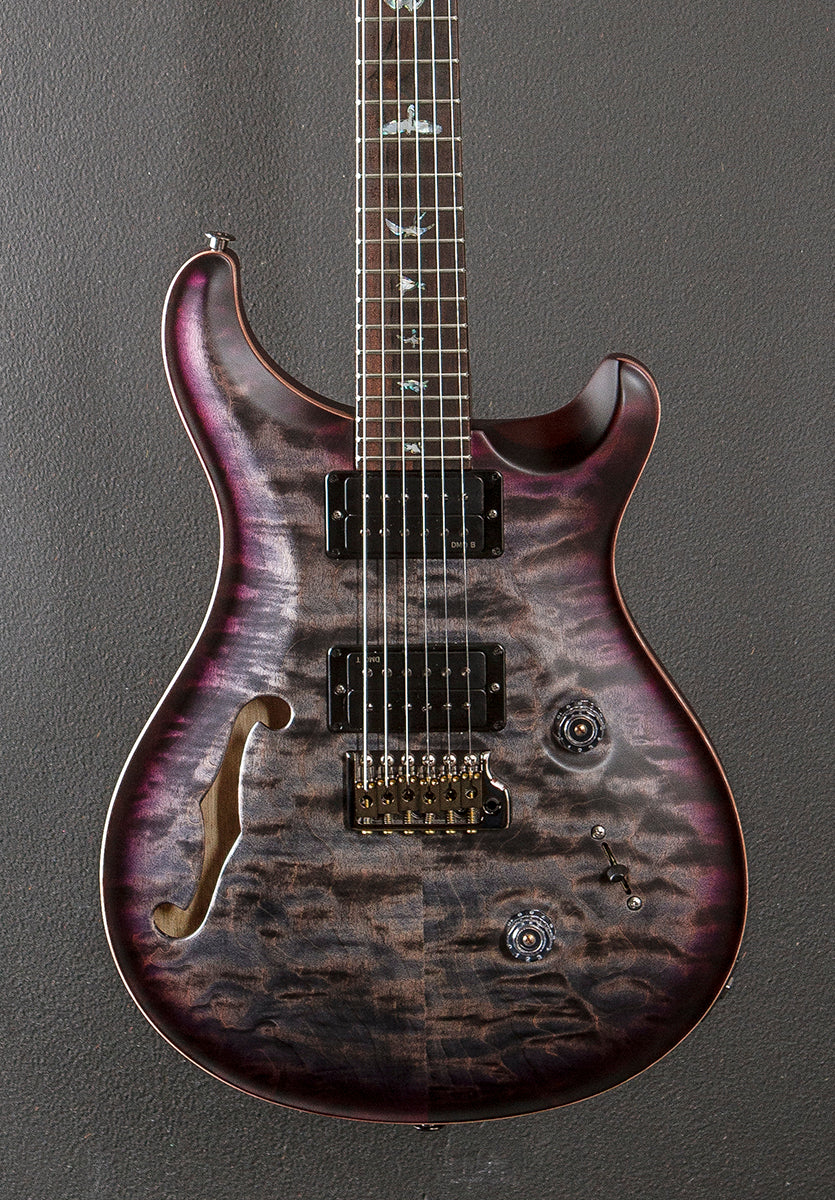 Custom 24 Semi-Hollow Wood Library Limited - Charcoal Purple Burst w/Korina - Image 2