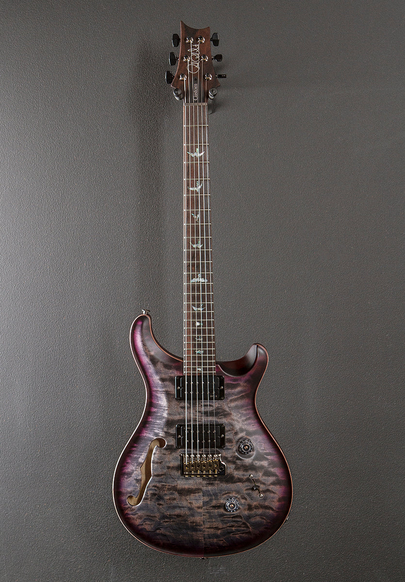 Custom 24 Semi-Hollow Wood Library Limited - Charcoal Purple Burst w/Korina - Image 3