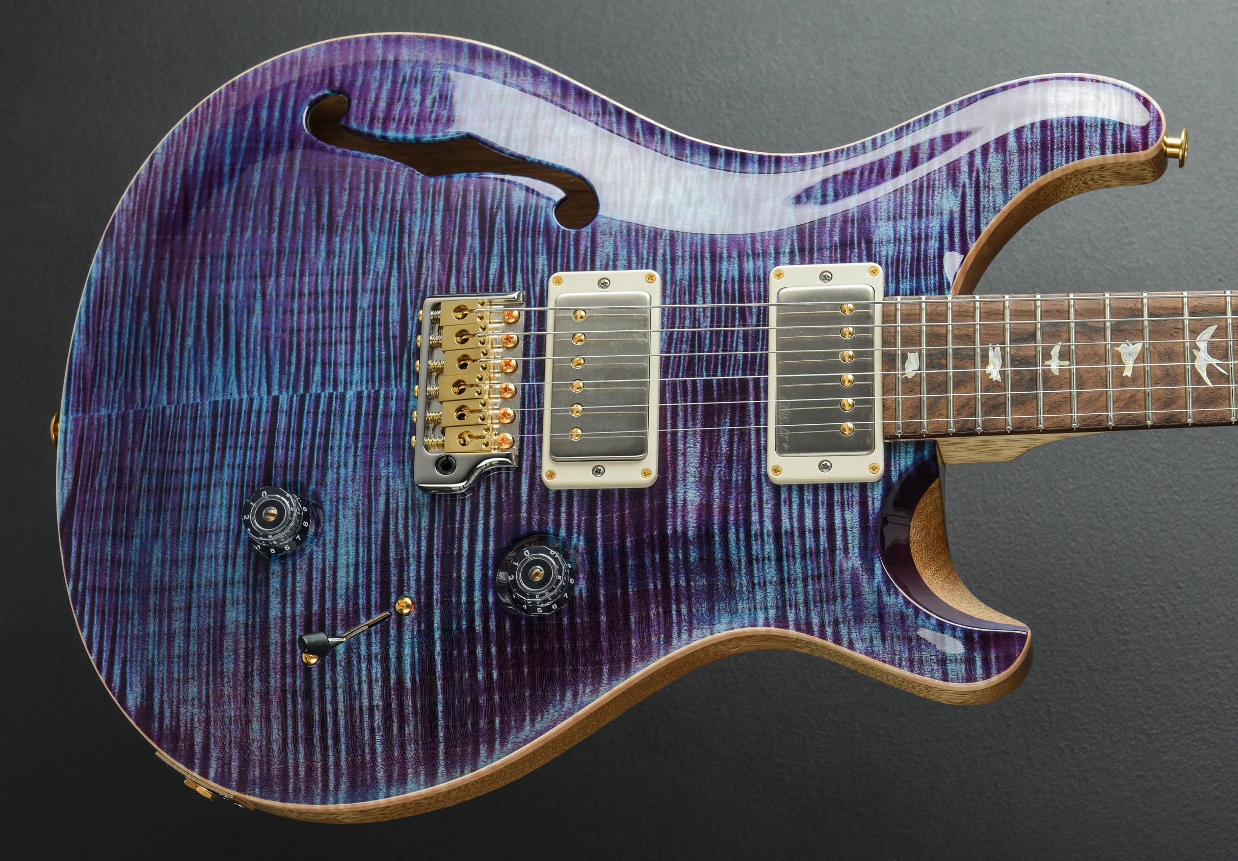 Custom 24 Semi-Hollow Wood Library Limited - Violet w/Korina