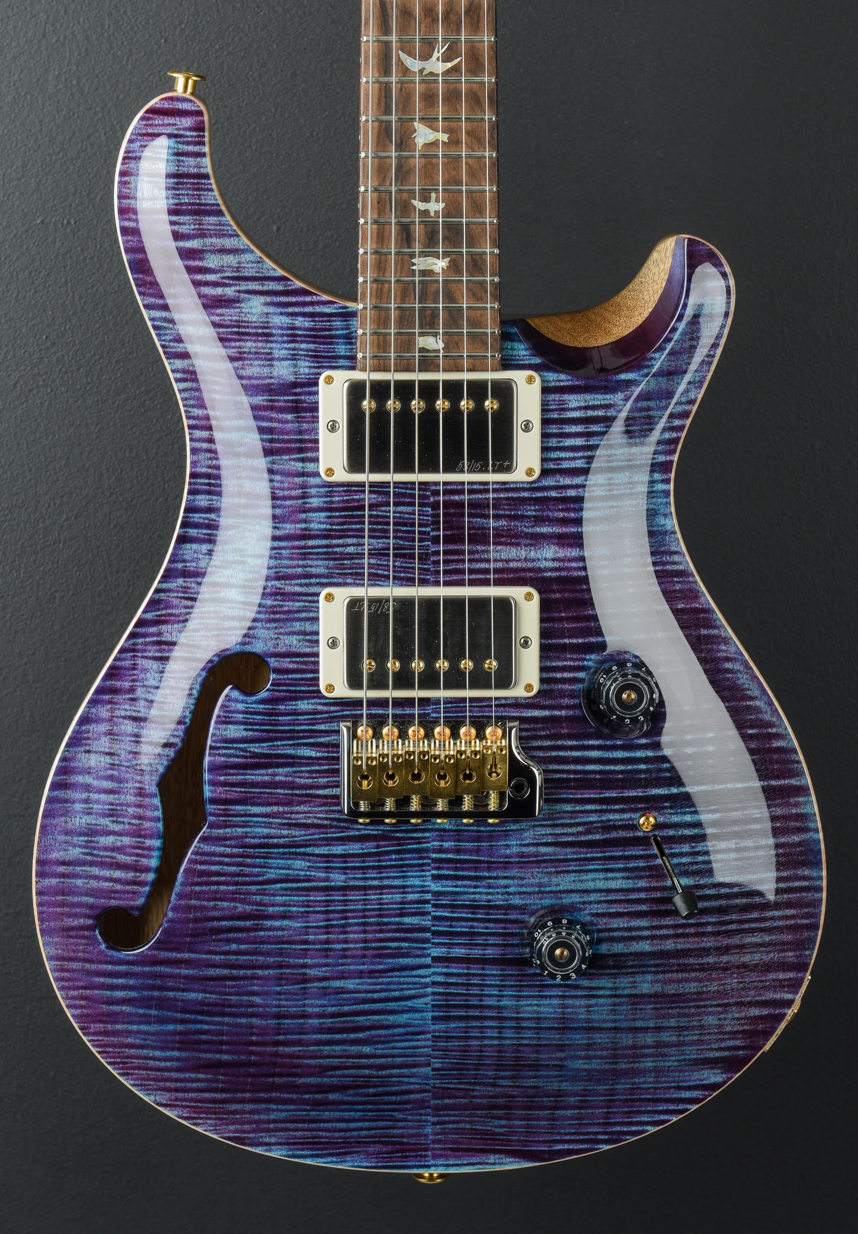Custom 24 Semi-Hollow Wood Library Limited - Violet w/Korina - Image 2
