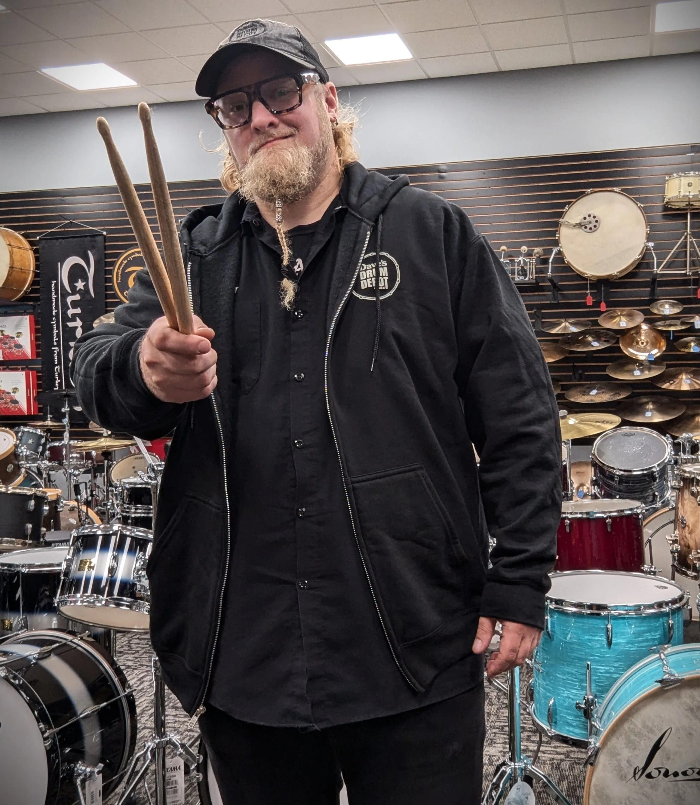 Drum Depot Zip Hoodie - Black - Image 4