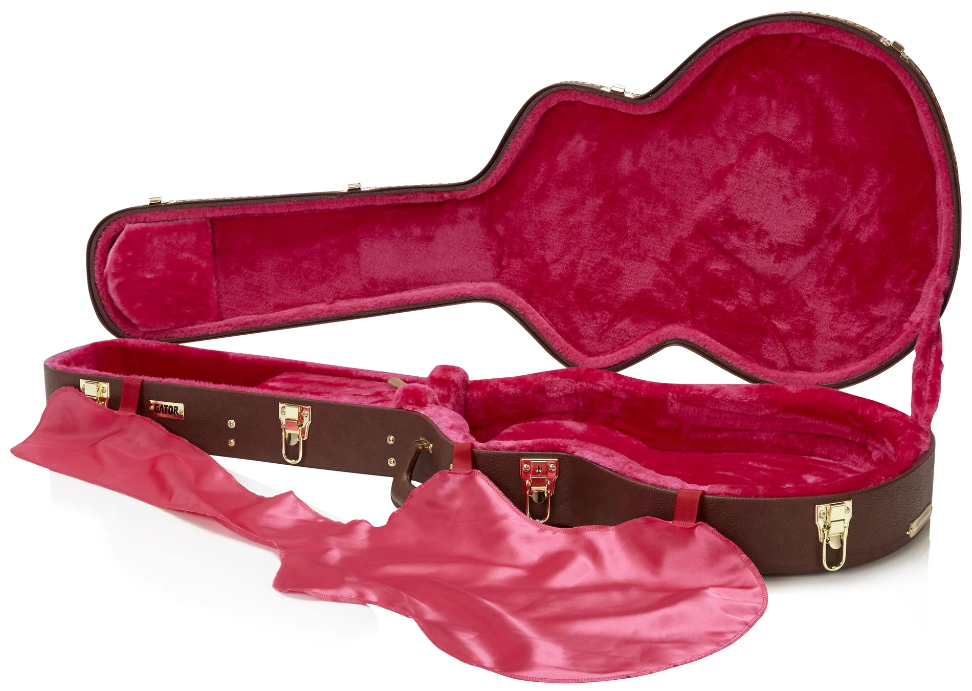 Deluxe Hard-Shell Wood Case for Semi-Hollow 335 Style Guitars - Image 2