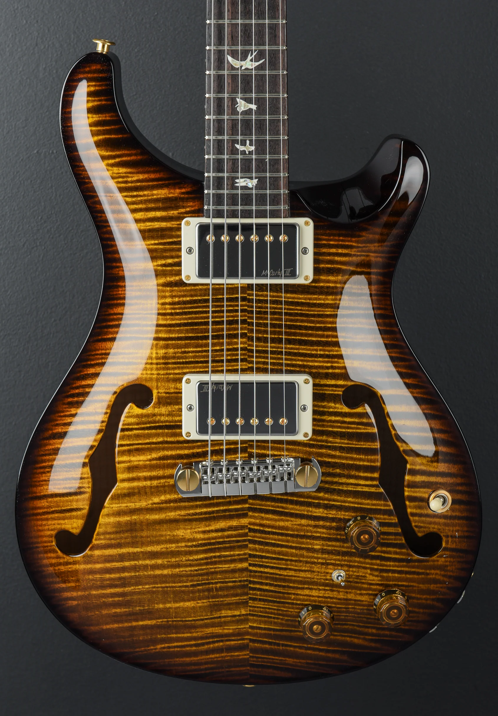 Hollowbody II Piezo 10 Top - Black Gold Wraparound Burst - Image 2