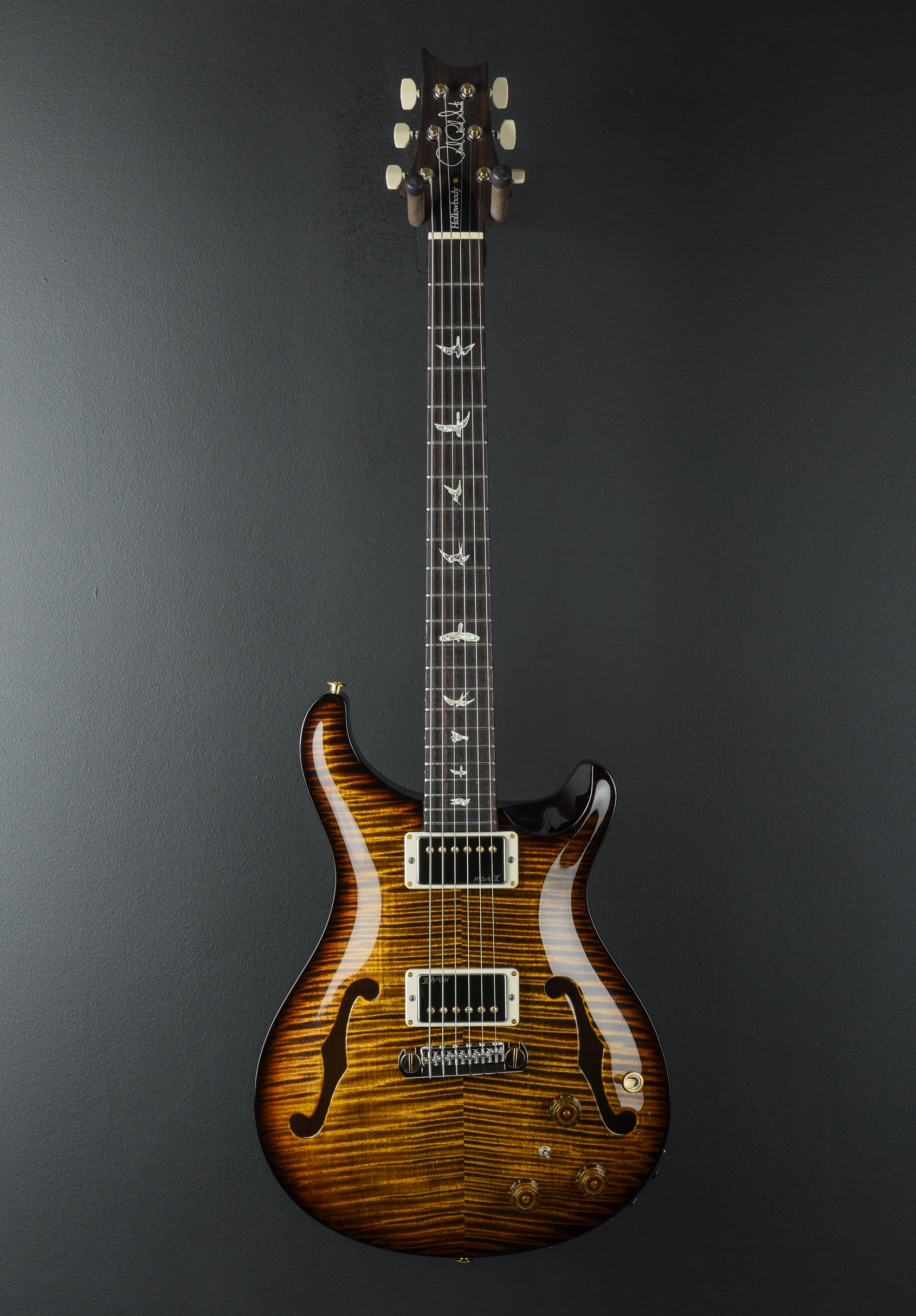 Hollowbody II Piezo 10 Top - Black Gold Wraparound Burst - Image 3