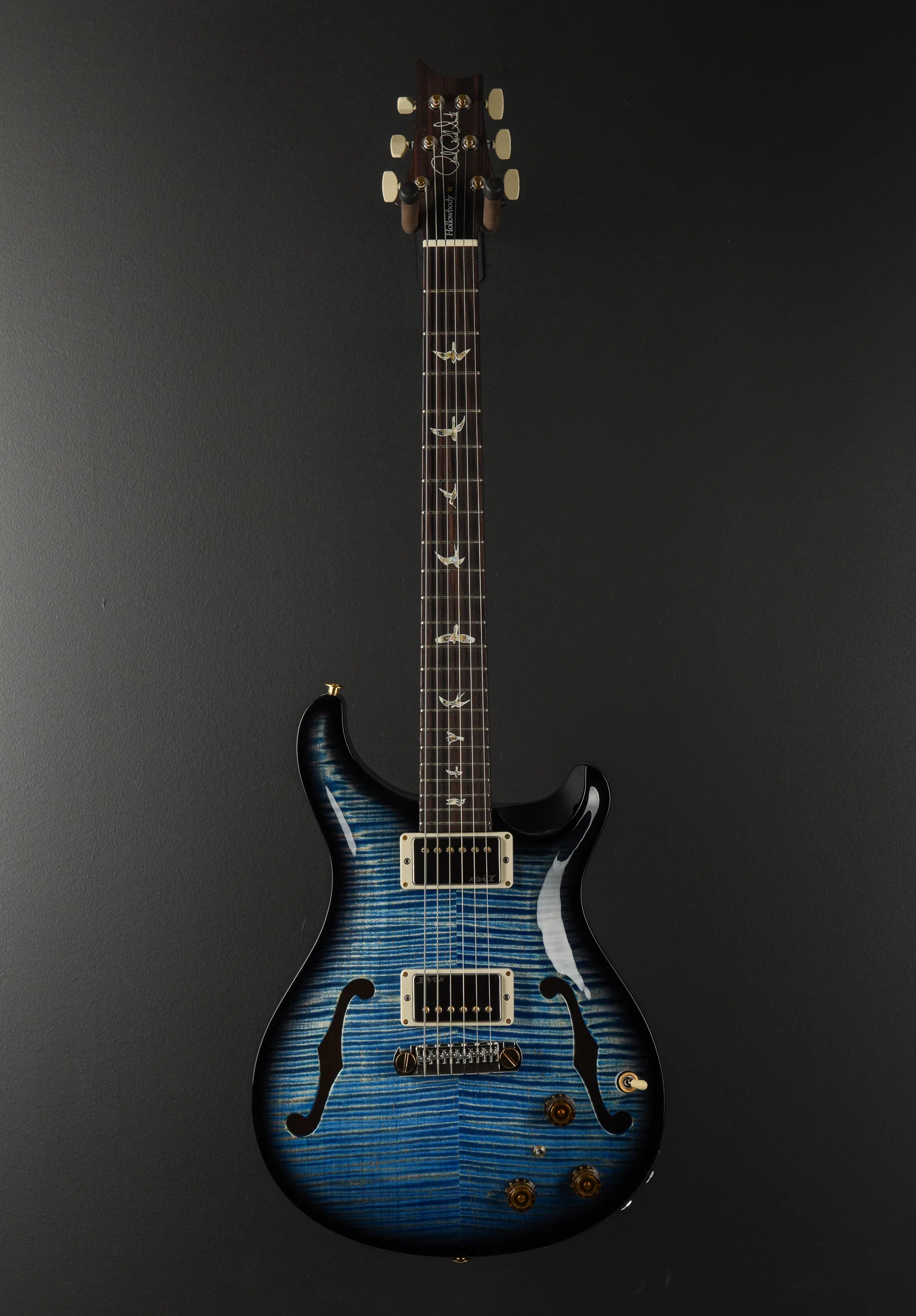 Hollowbody II Piezo 10 Top - Blue Jean Wraparound Burst - Image 3