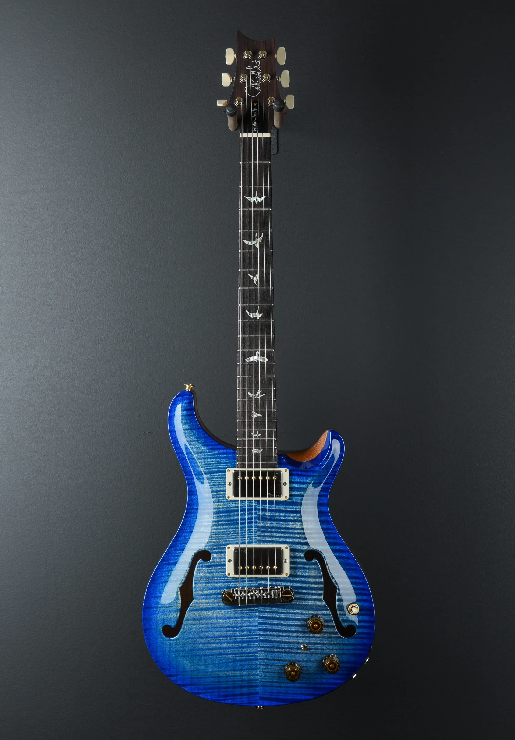Hollowbody II Piezo 10 Top - Faded Blue Wrap Burst/Natural Middle - Image 3