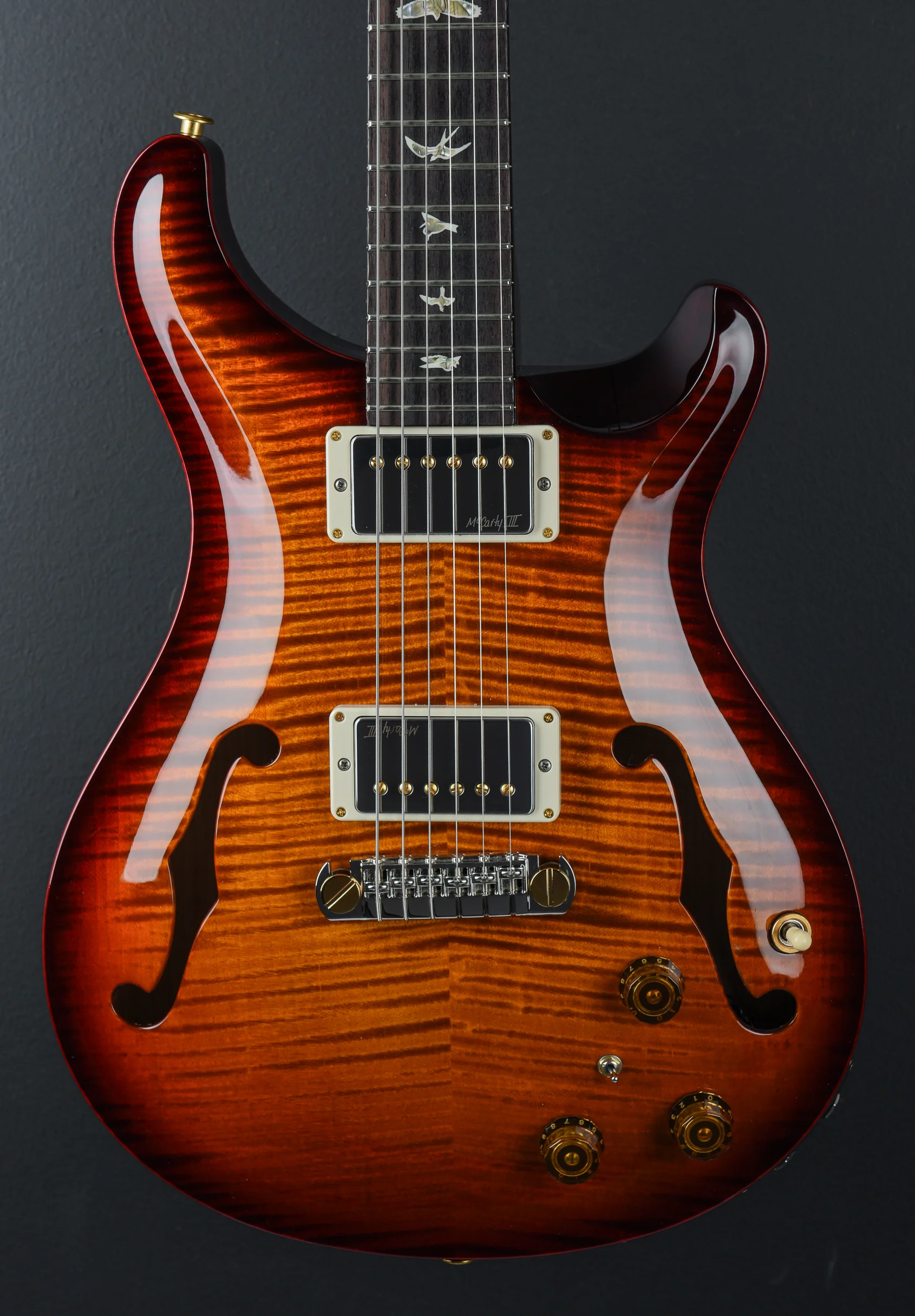 Hollowbody II Piezo 10 Top - Dark Cherry Burst - Image 2