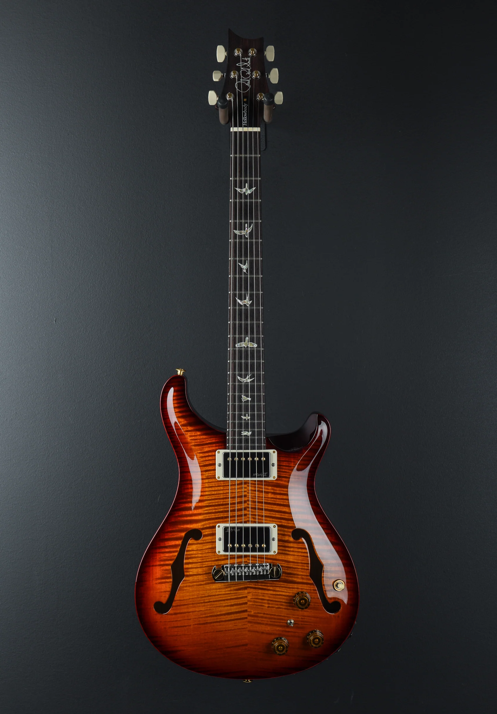 Hollowbody II Piezo 10 Top - Dark Cherry Burst - Image 3