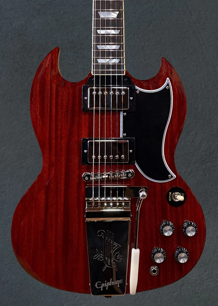 "Inspired by Gibson Custom" 1964 SG Standard Reissue w/Maestro Vibrola - Cherry Red - Image 2