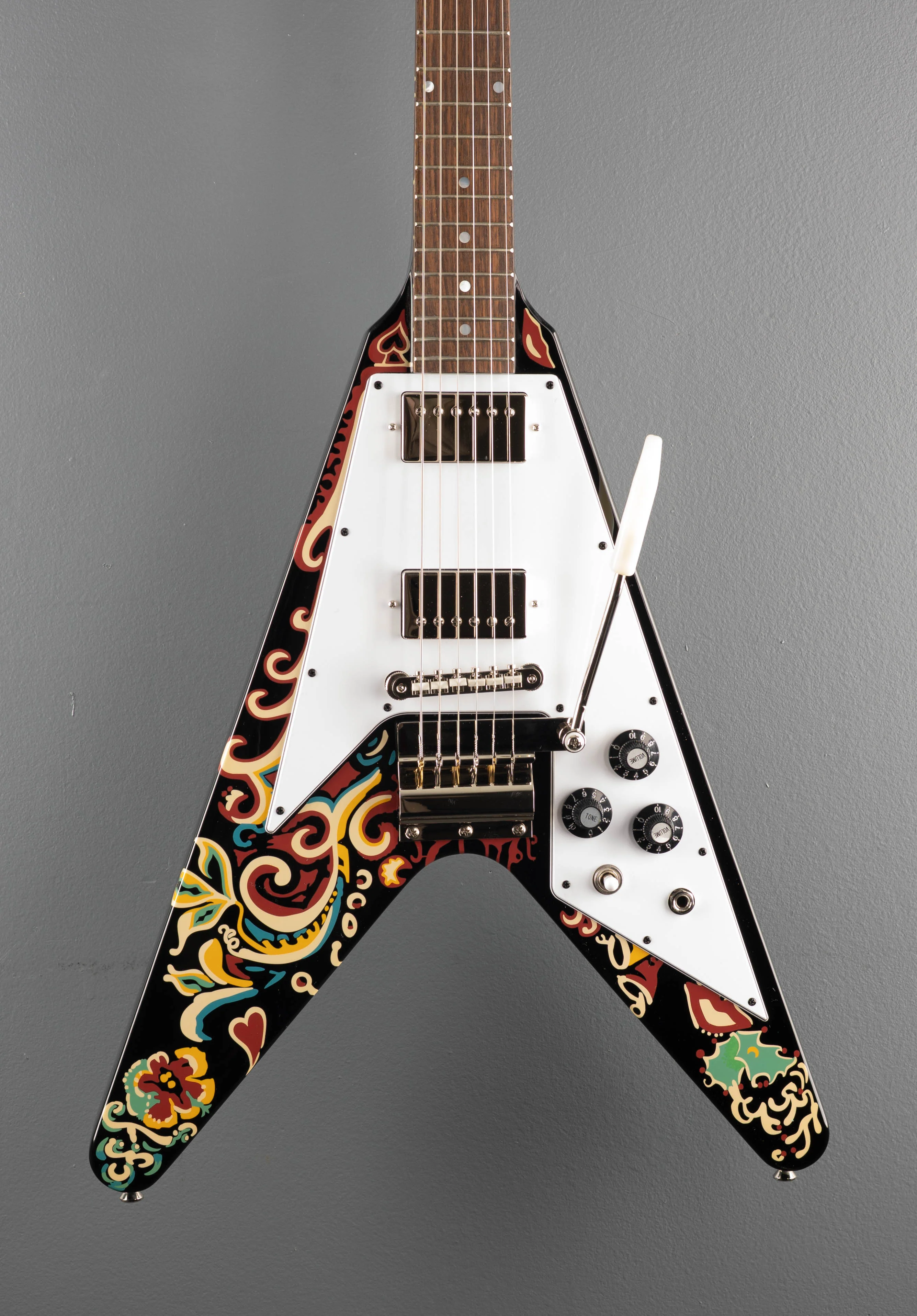 Jimi Hendrix "Love Drops" Flying V - Ebony - Image 2