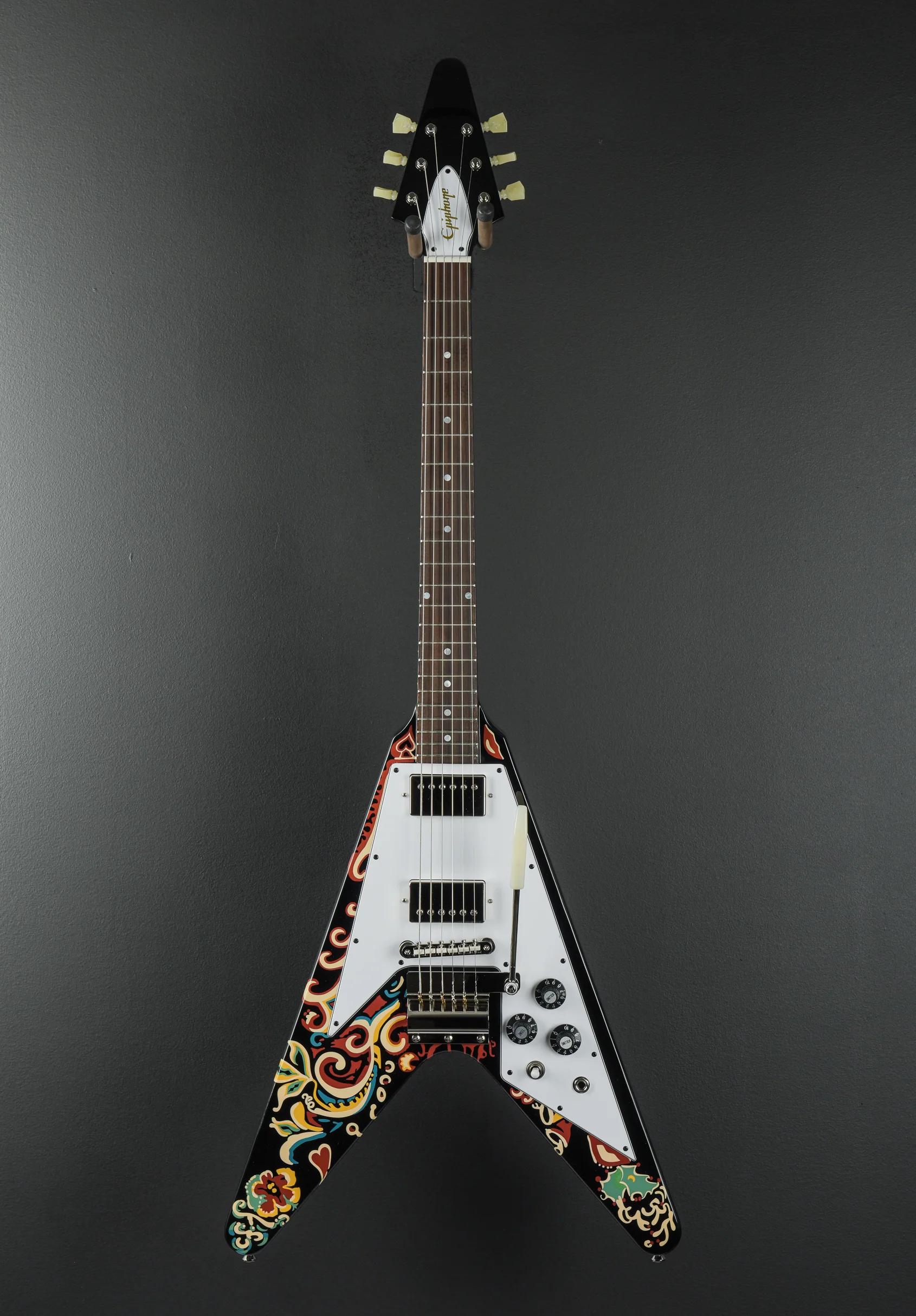 Jimi Hendrix "Love Drops" Flying V - Ebony - Image 3