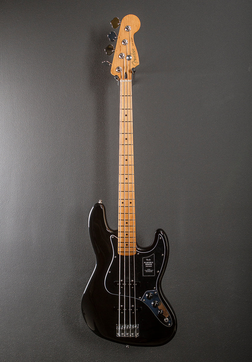 Player II Jazz Bass - Black w/Maple - Image 3