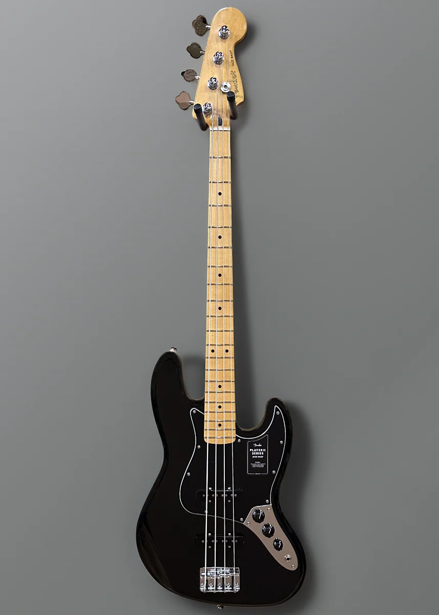 Player II Jazz Bass - Black w/Maple - Image 3